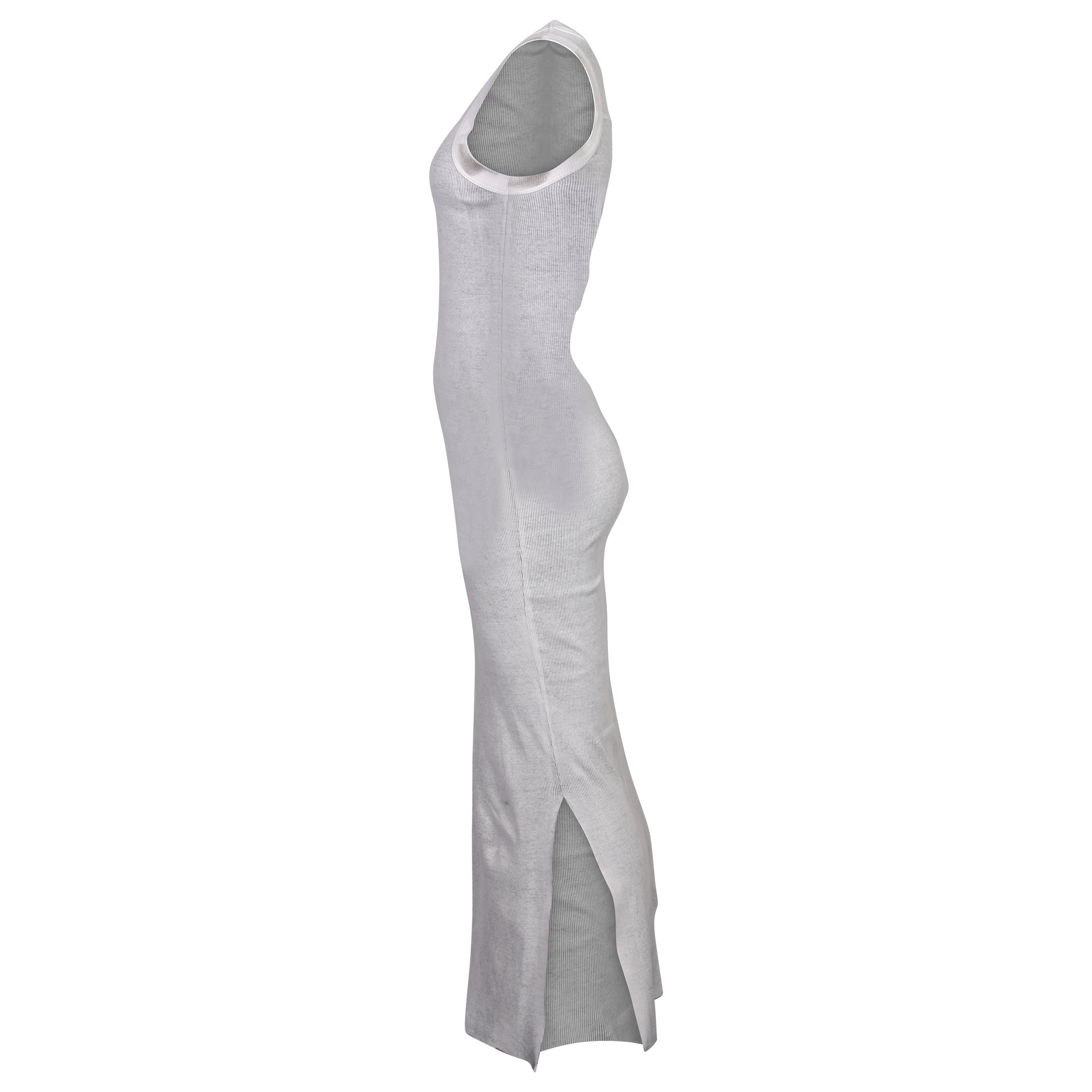Thom Krom Tank Dress White Dip Dye