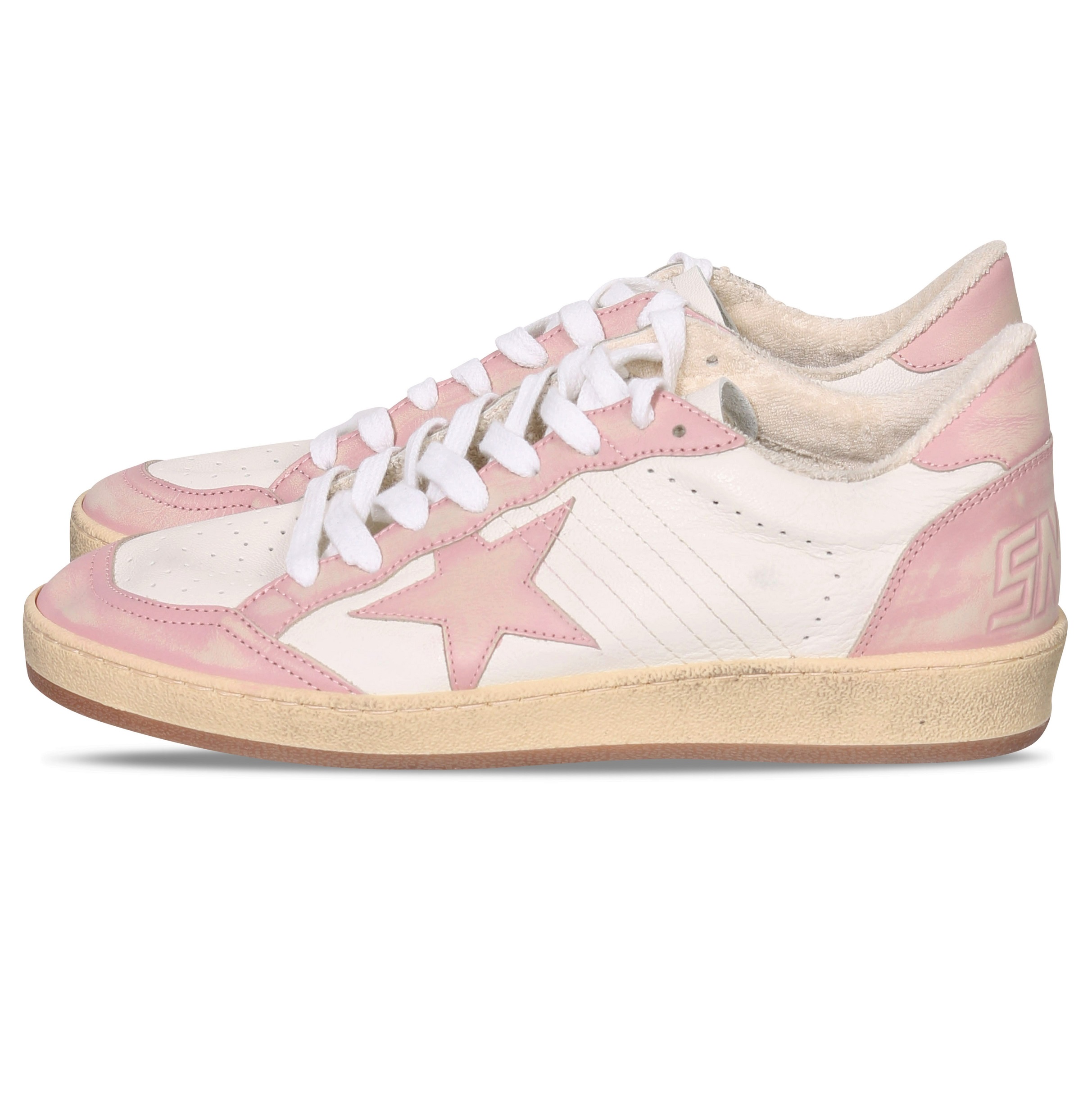 GOLDEN GOOSE Sneaker Ball Star in White/Pink 37
