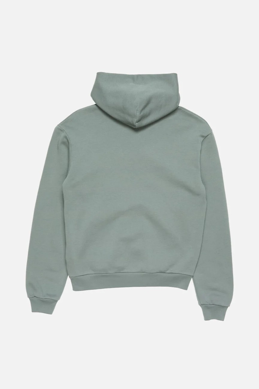 ACNE STUDIOS Face Zip Hoodie in Stone Grey