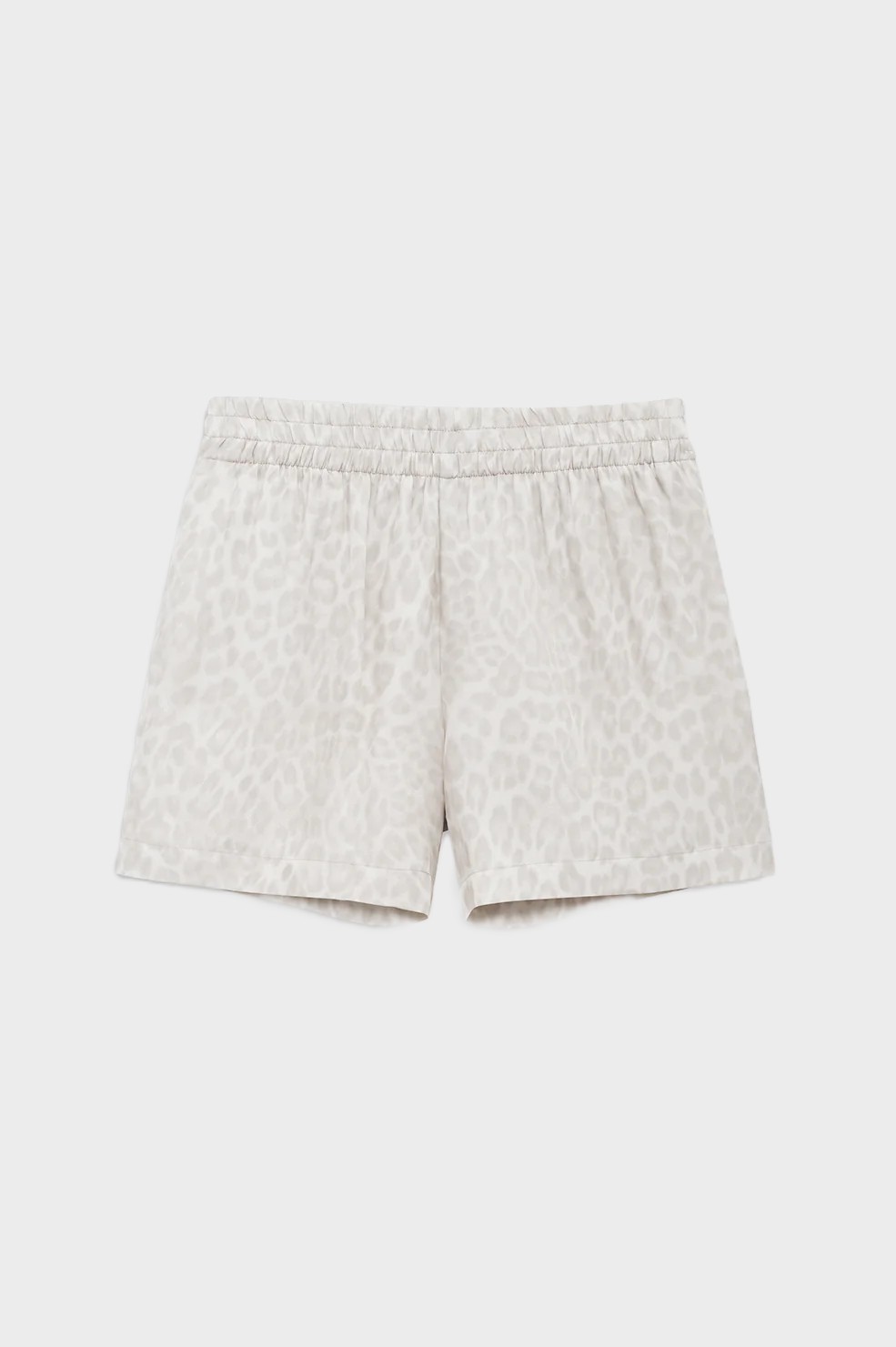 ANINE BING Kam Shorts Washed White Leopard