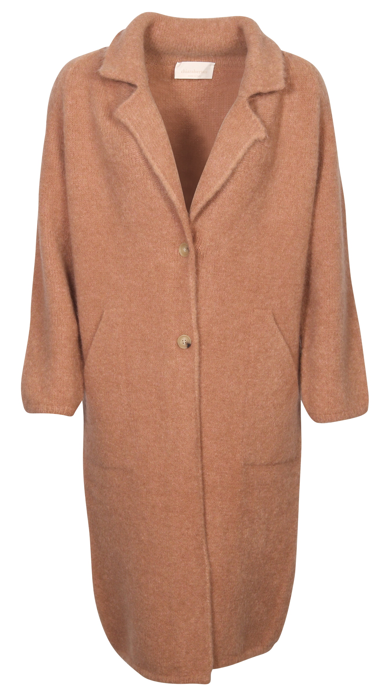 Chiara Bertani Knit Coat Camel
