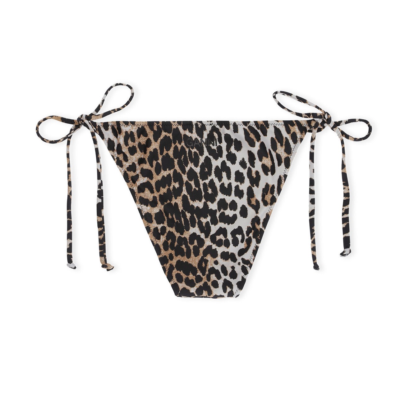 GANNI Recycled Core Bikini Brief in Leopard 34