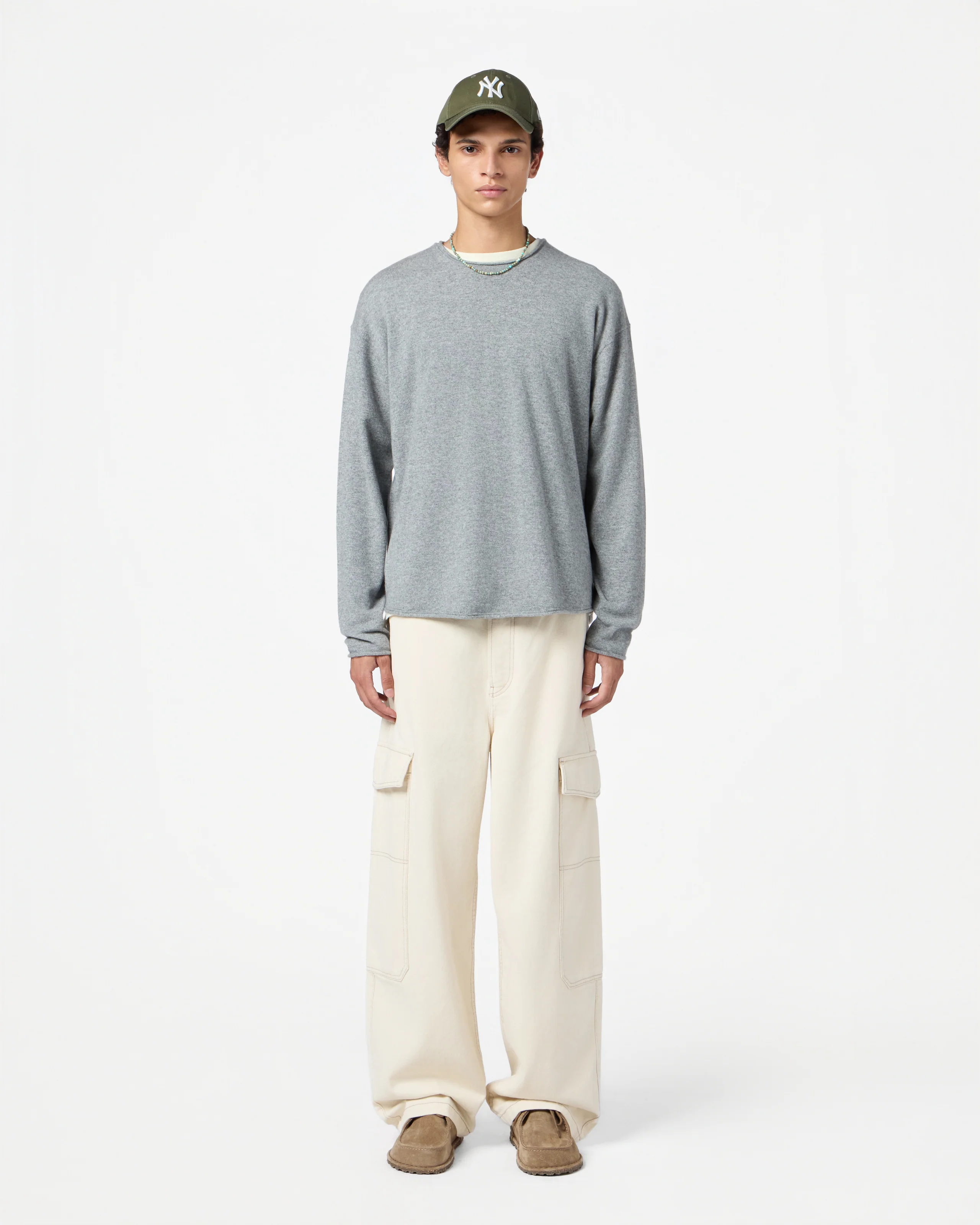 GUEST IN RESIDENCE Oversize Cashmere Pullover in Heather Grey