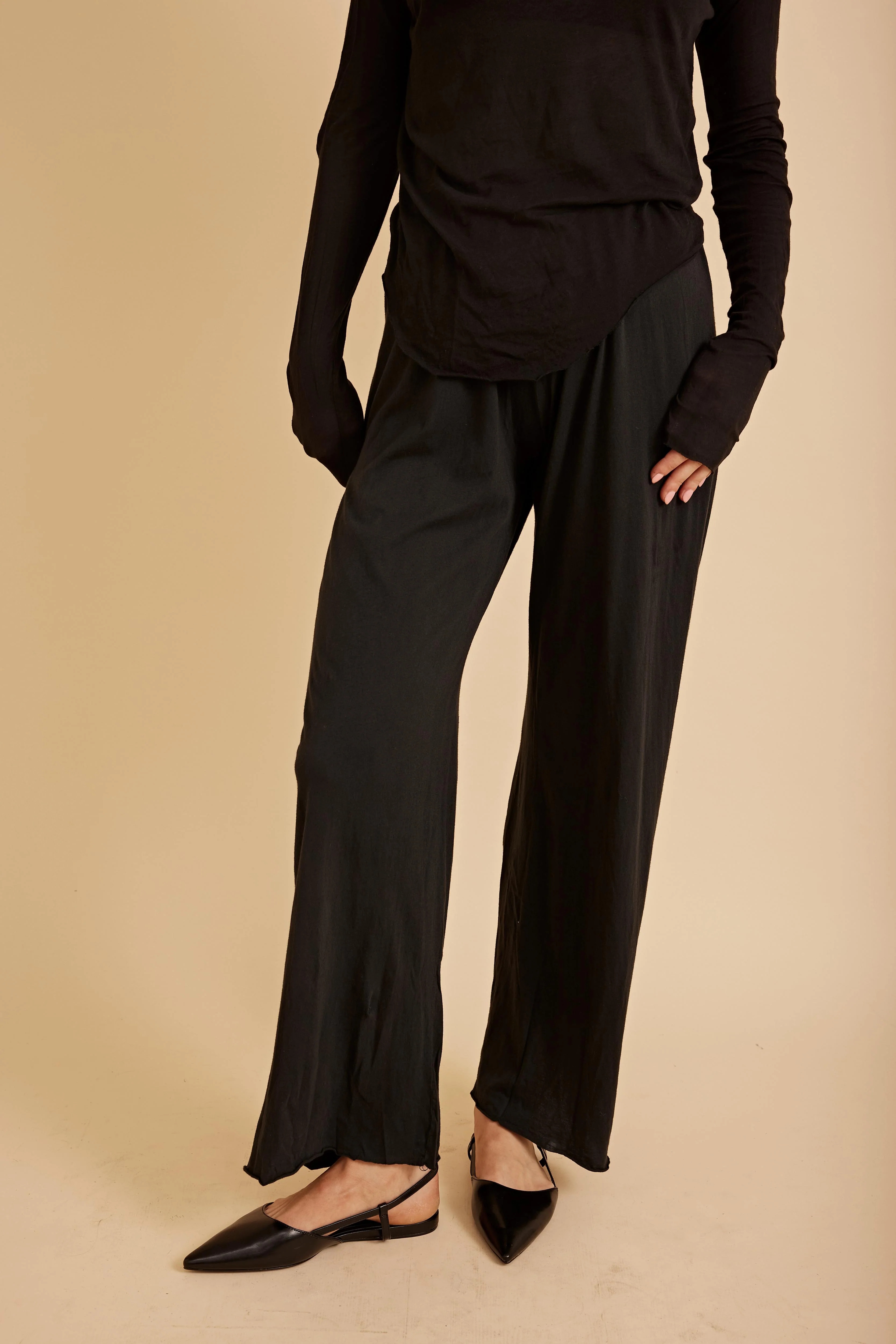 ALL III Naomi Light Cotton Pant in Black