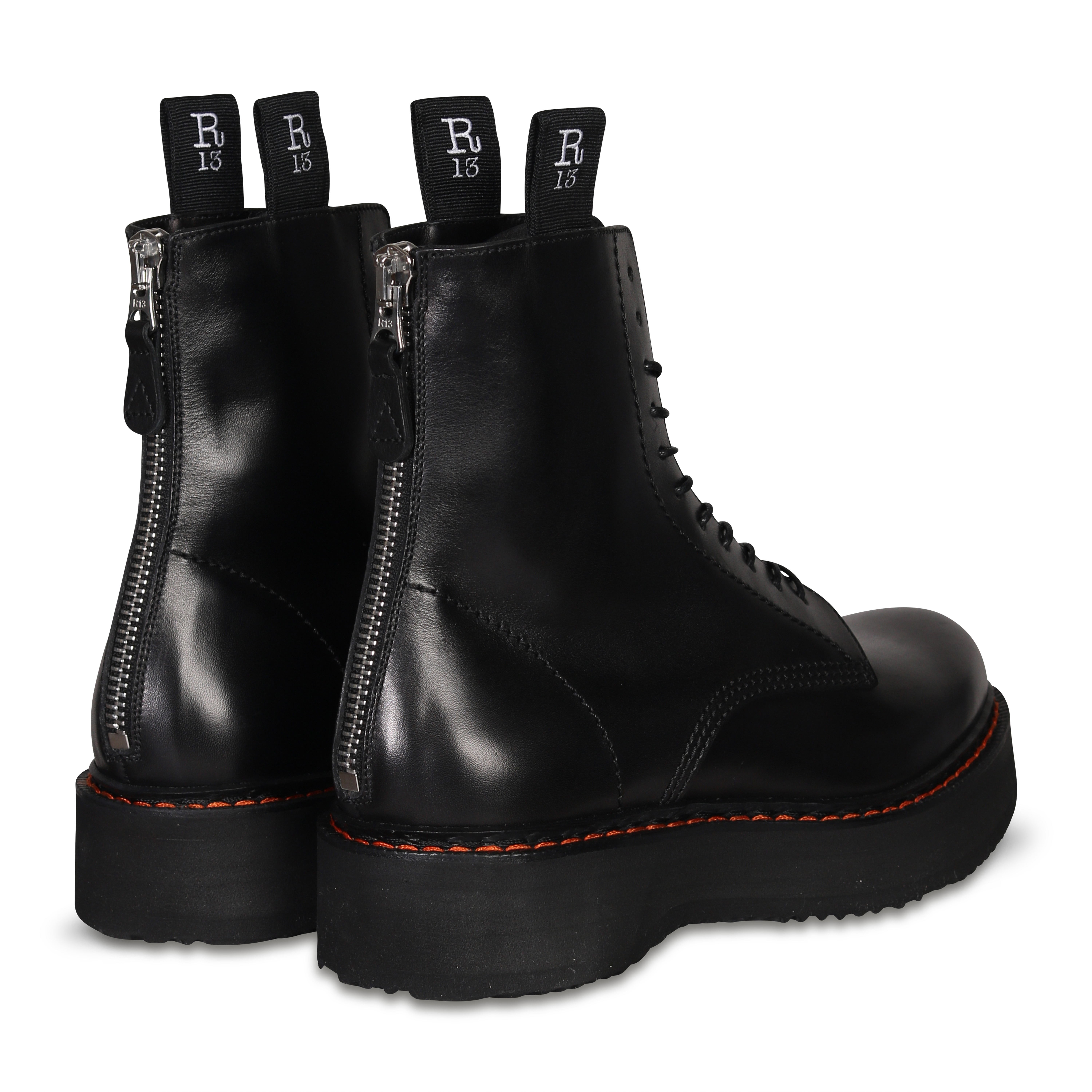 R13 Stack Boots in Black 43