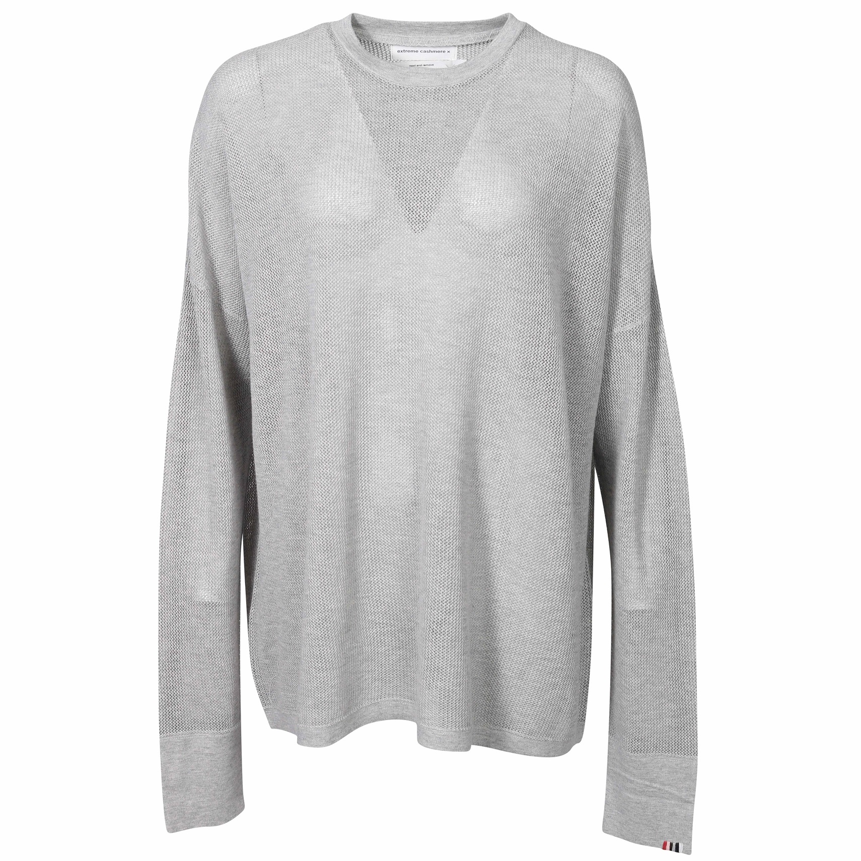 EXTREME CASHMERE Fruit Mesh Sweater N°293 in Grey