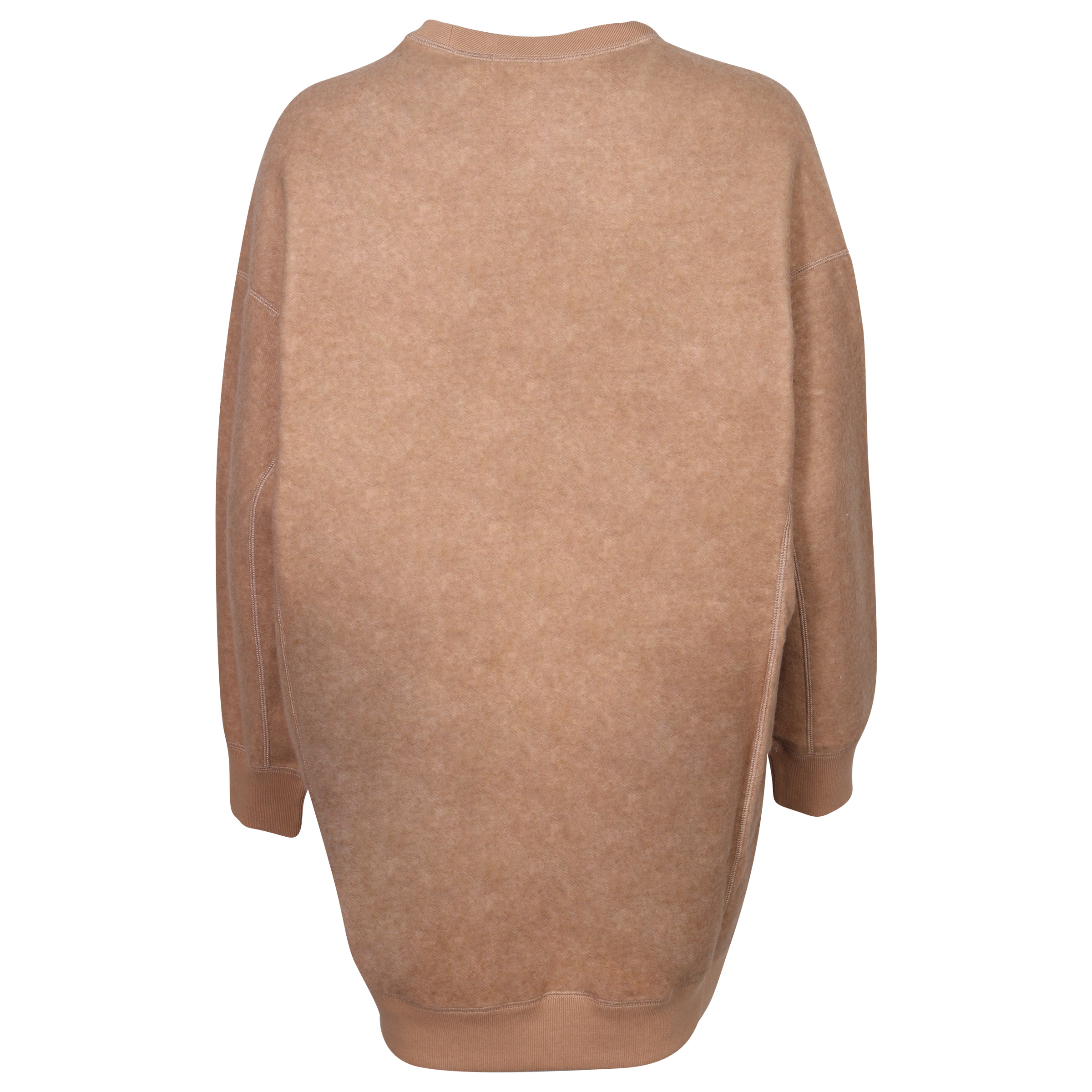 R13 Oversized Grunge Sweatshirt Dress Camel