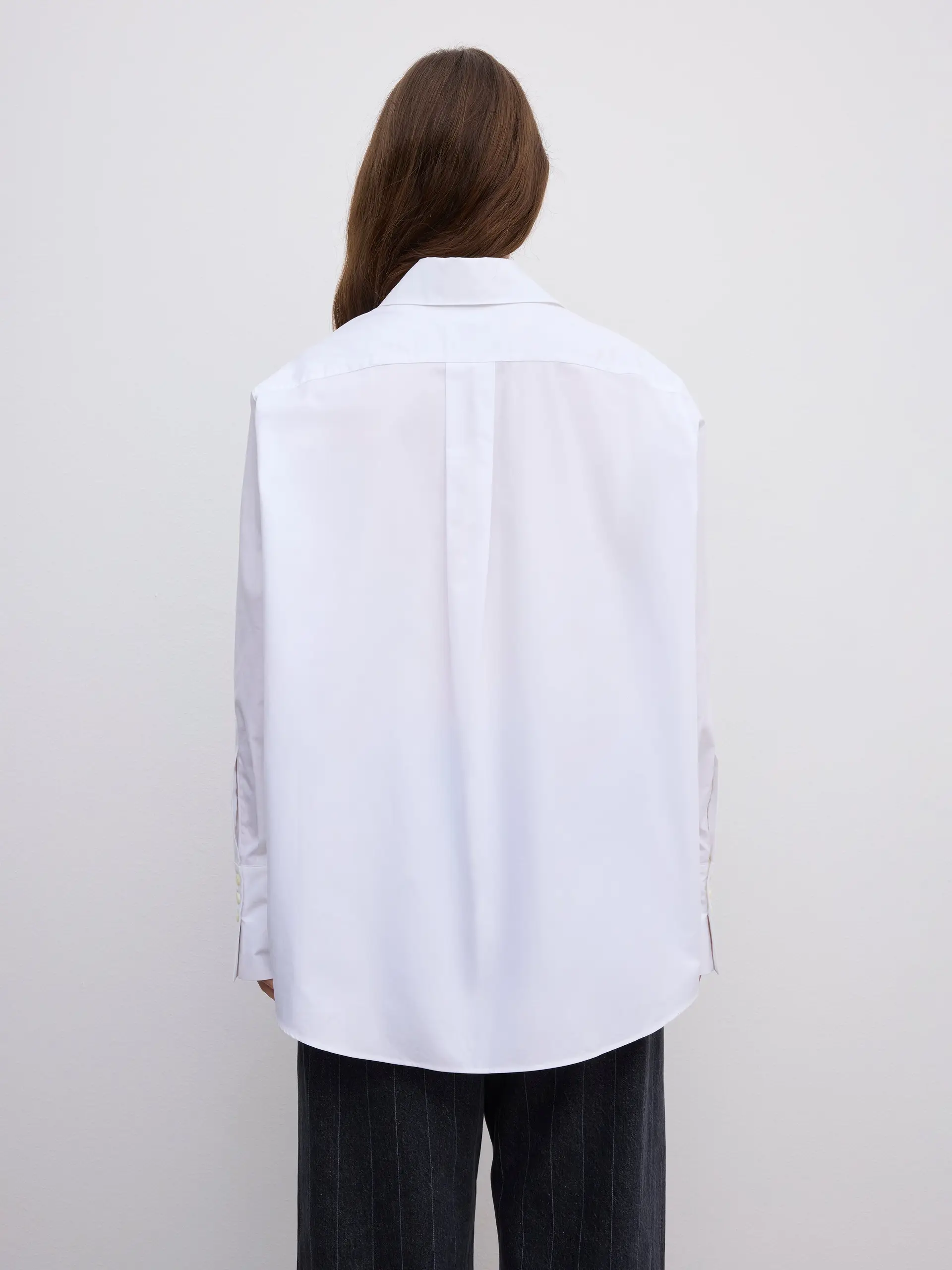 DAGMAR Asymmetric Shirt in White