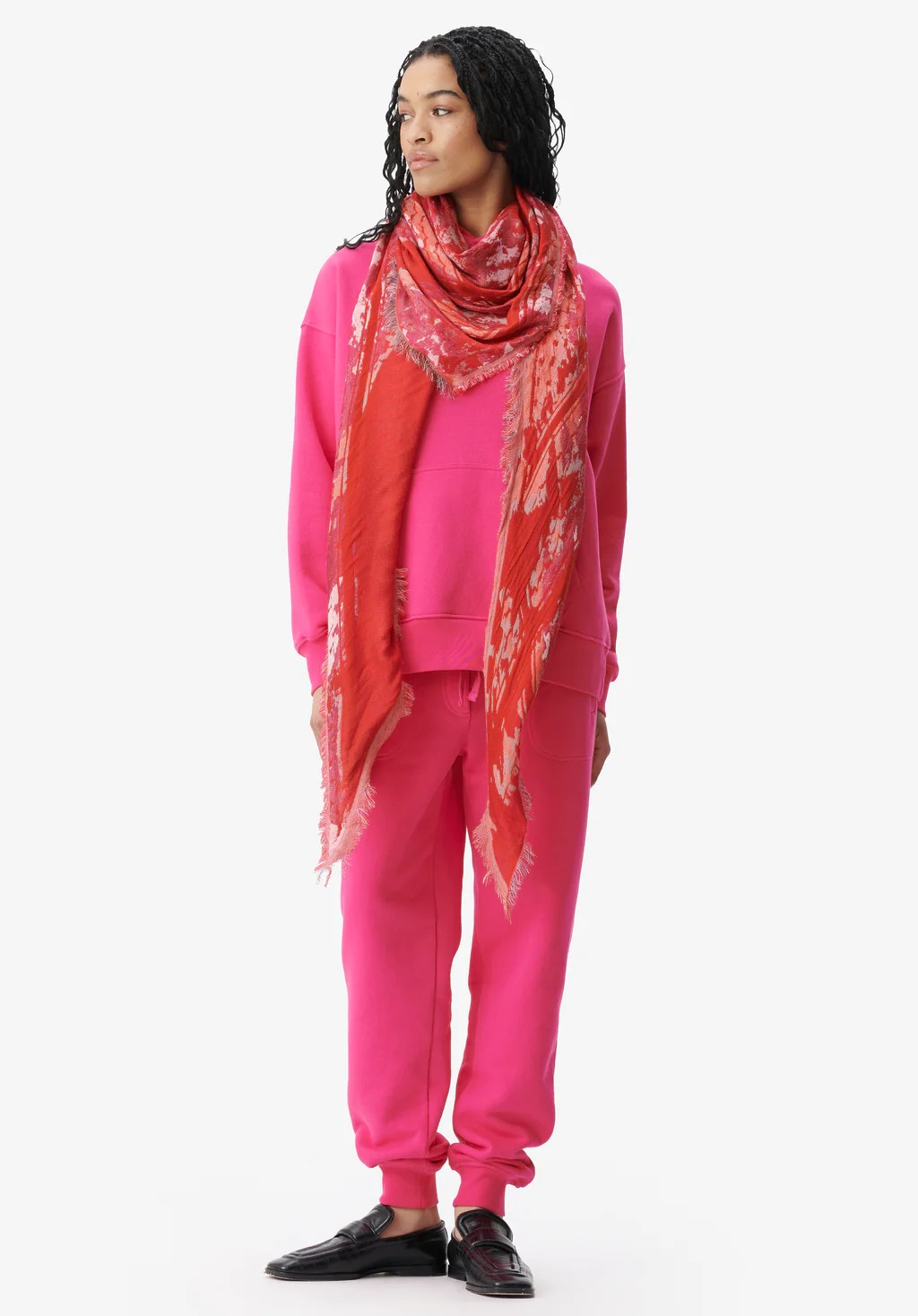 LALA BERLIN Scarf Amalin in Shibori Dragenfruit