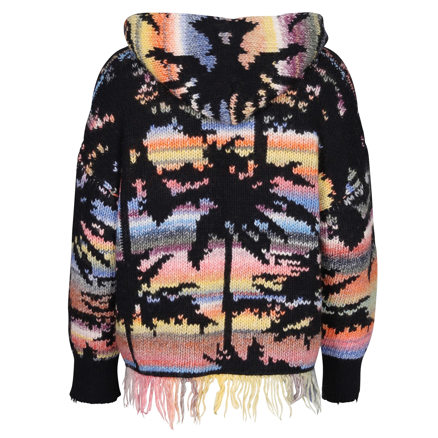 Laneus Knitted Multicolor Palm Hoodie