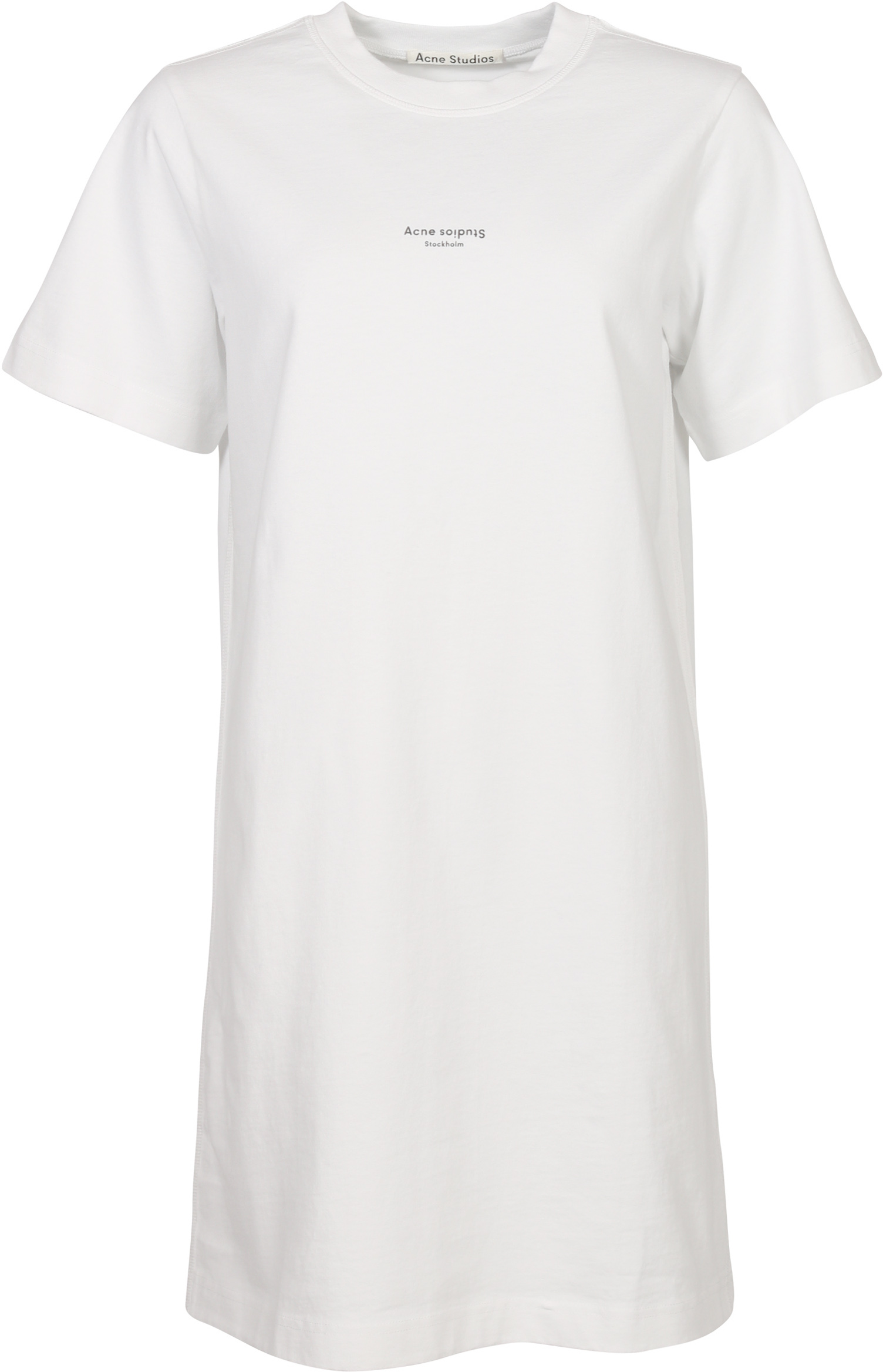Acne Studios T-Shirt Elleni Stamp Dress White XS
