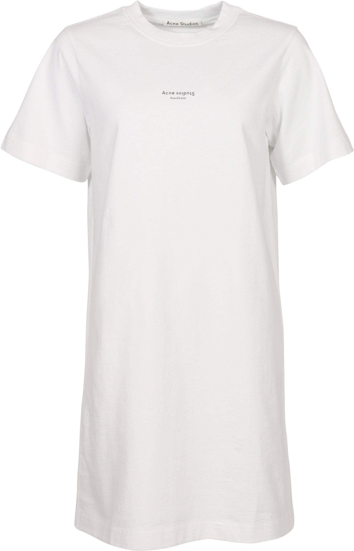 Acne Studios T-Shirt Elleni Stamp Dress White