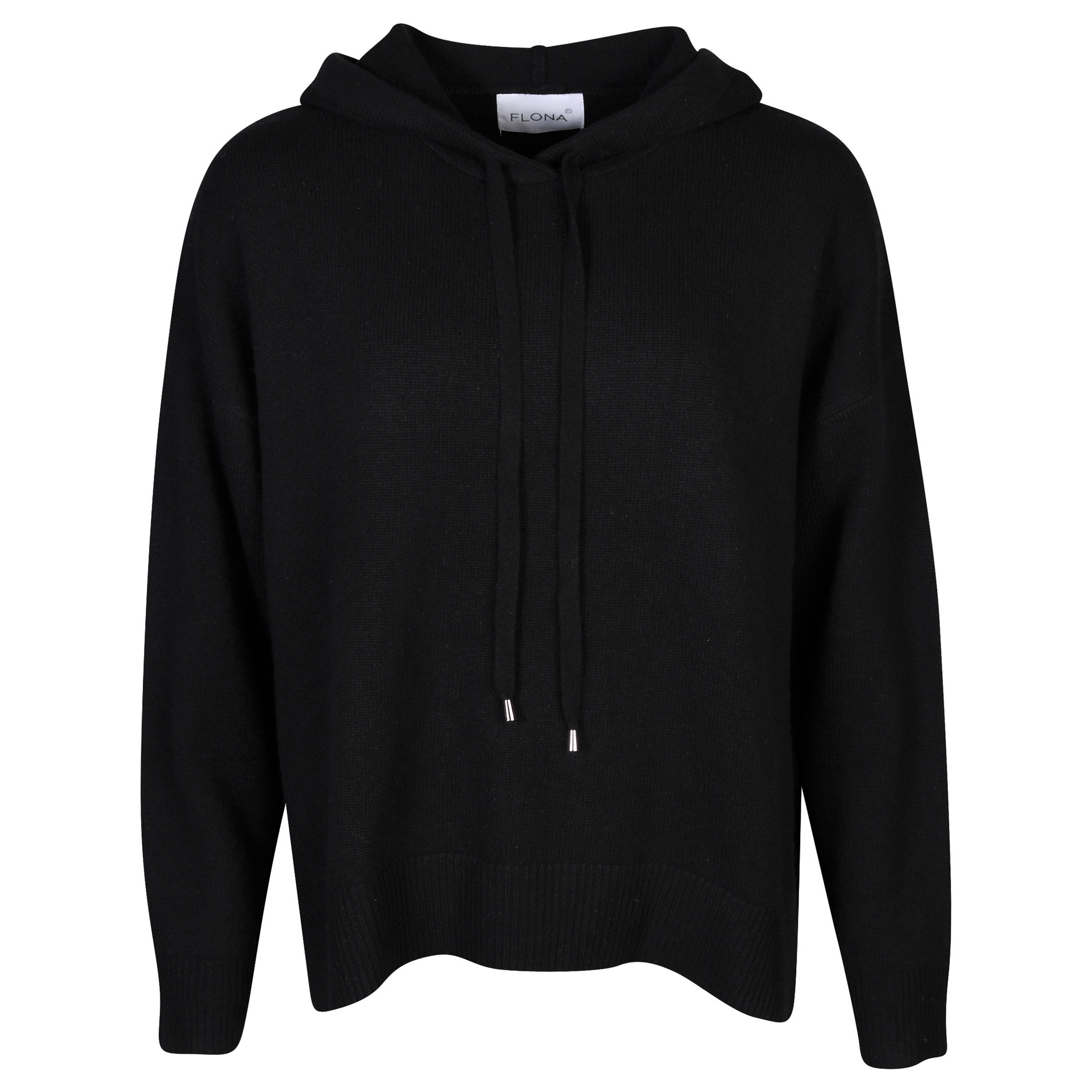 Flona Cashmere Hoodie in Black