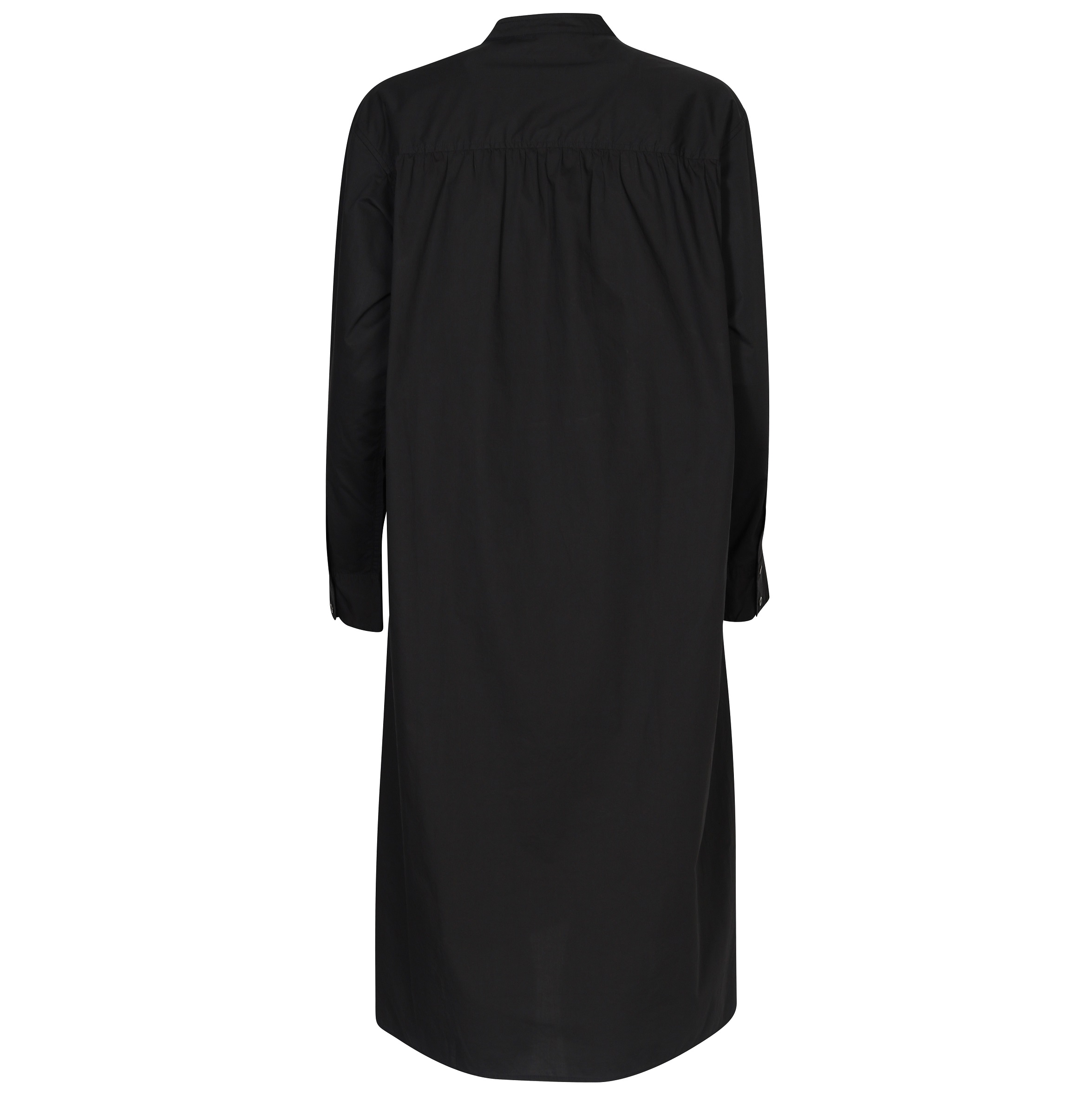 6397 Tuxedo Shirt Dress in Black XS