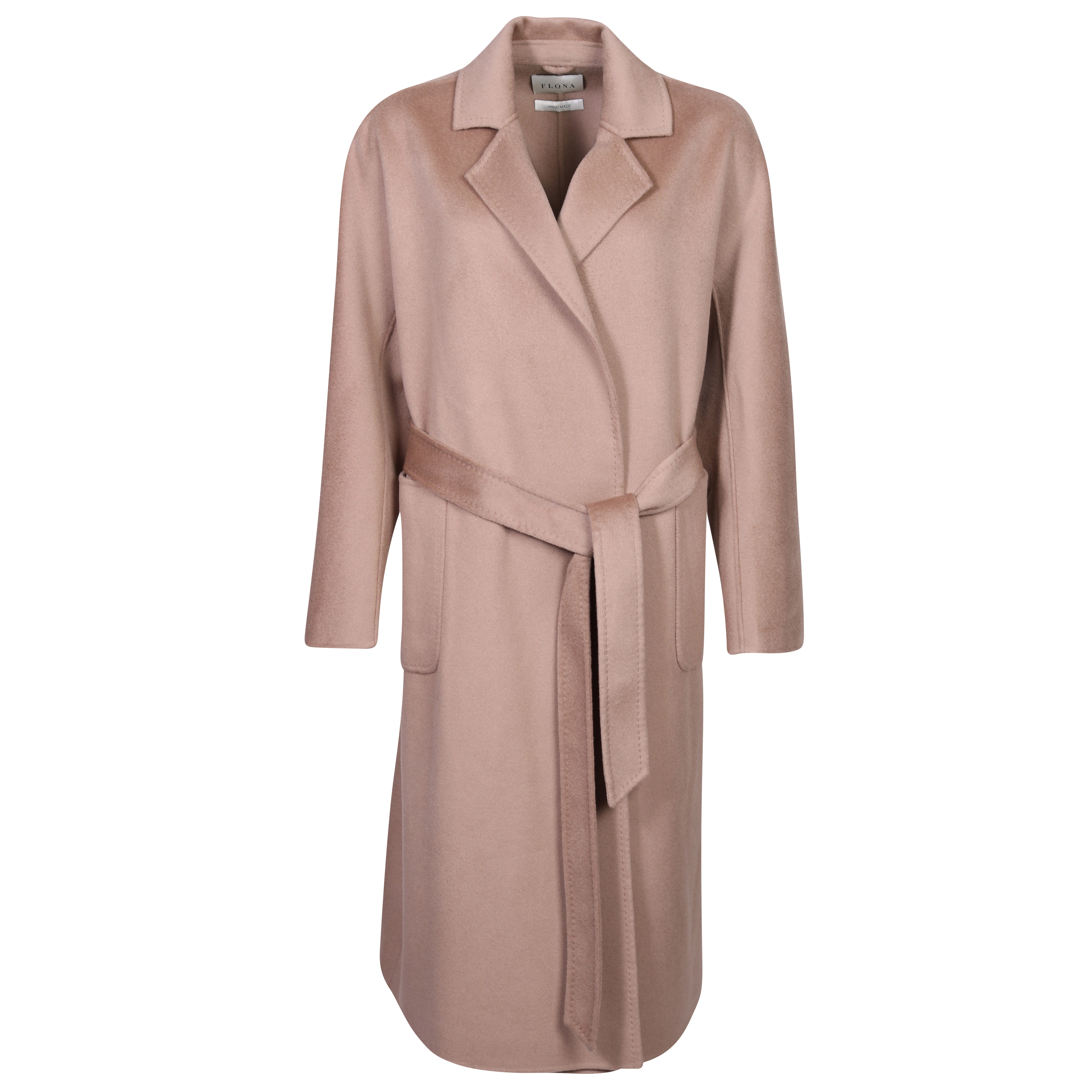 Flona Wool/Cashmere Coat in Taupe