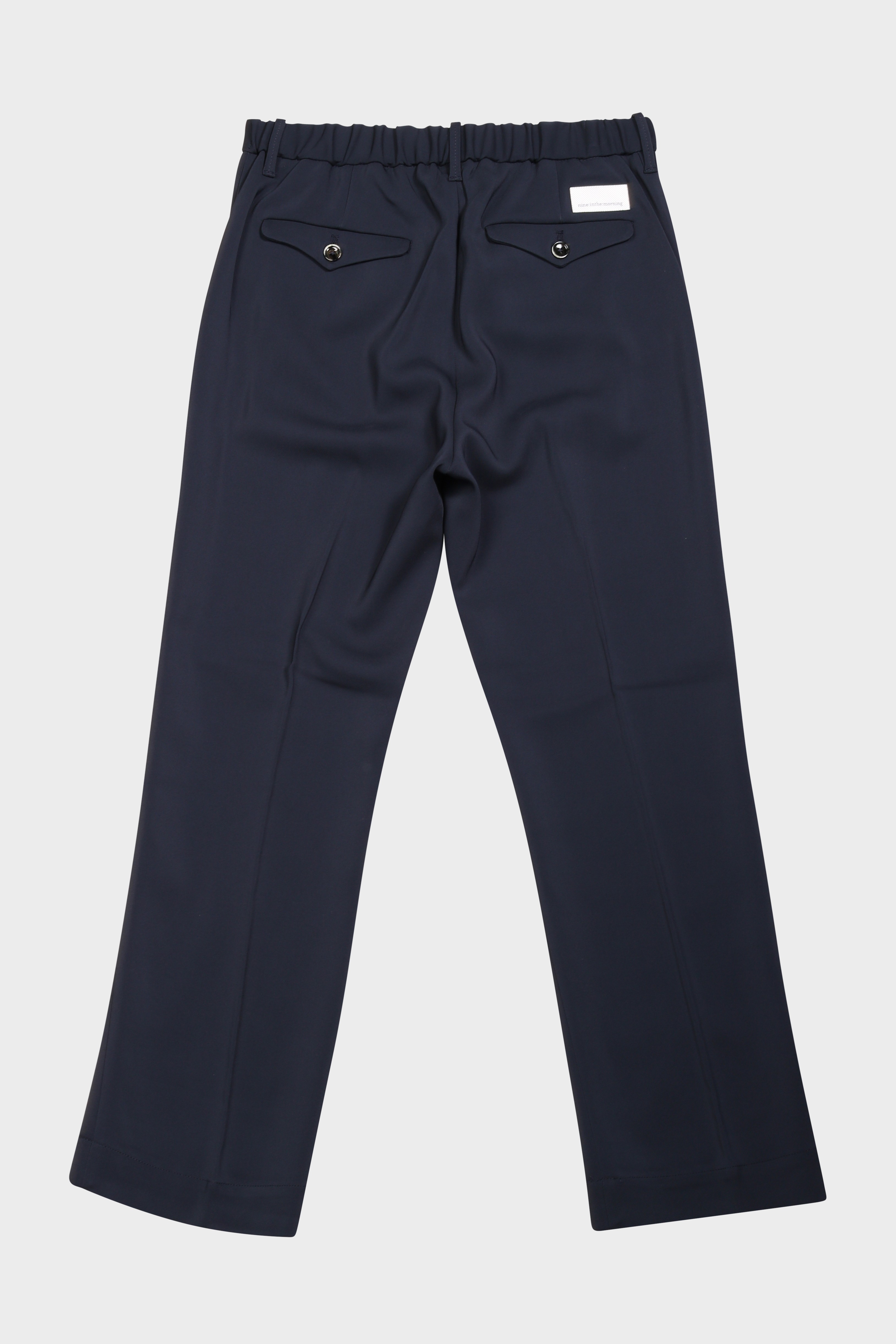 NINE:INTHE:MORNING Magda Cropped Bootcut Pant in Navy