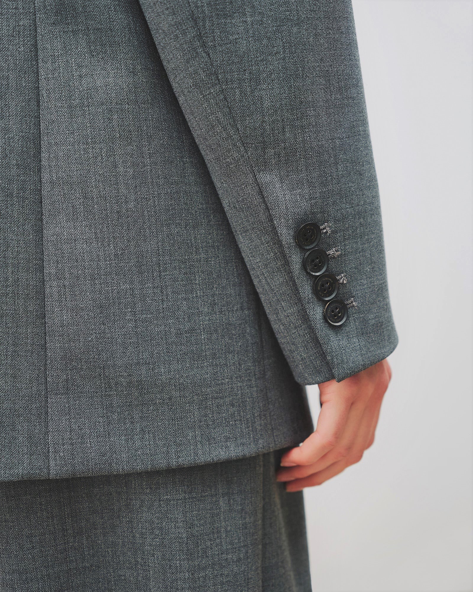 NILI LOTAN Boyfriend Jacket in Heather Grey M/US4