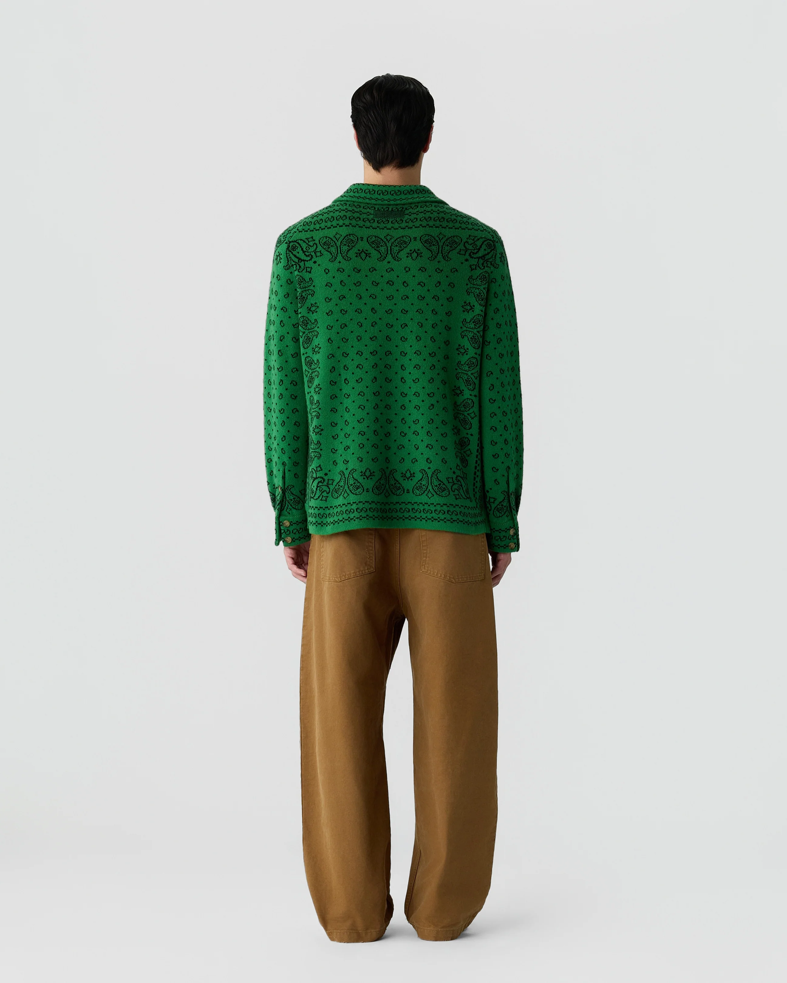 GUEST IN RESIDENCE Wild Rag Work Shirt Green Combo