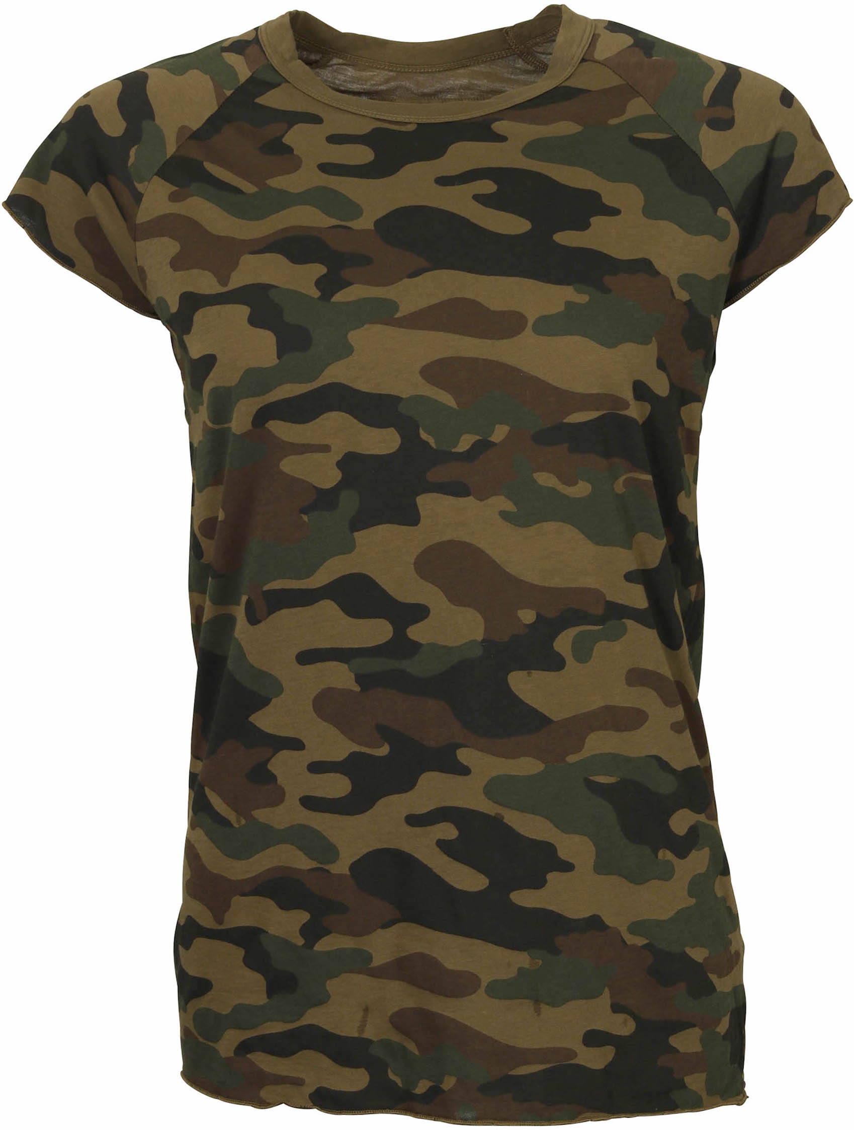 Nili Lotan Baseball Tee Green Camouflage
