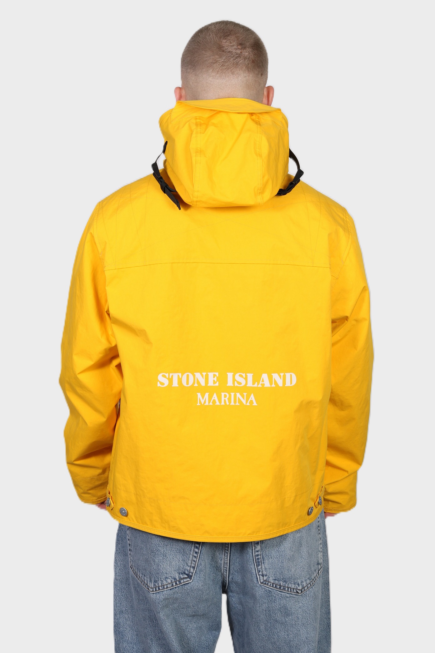 STONE ISLAND MARINA Aluminium Tela S.I. Marina Jacket in Yellow
