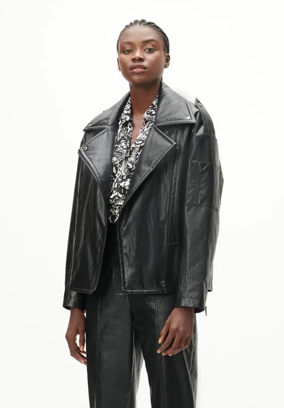 Lala Berlin Jax Vegan Leather Jacket in Black