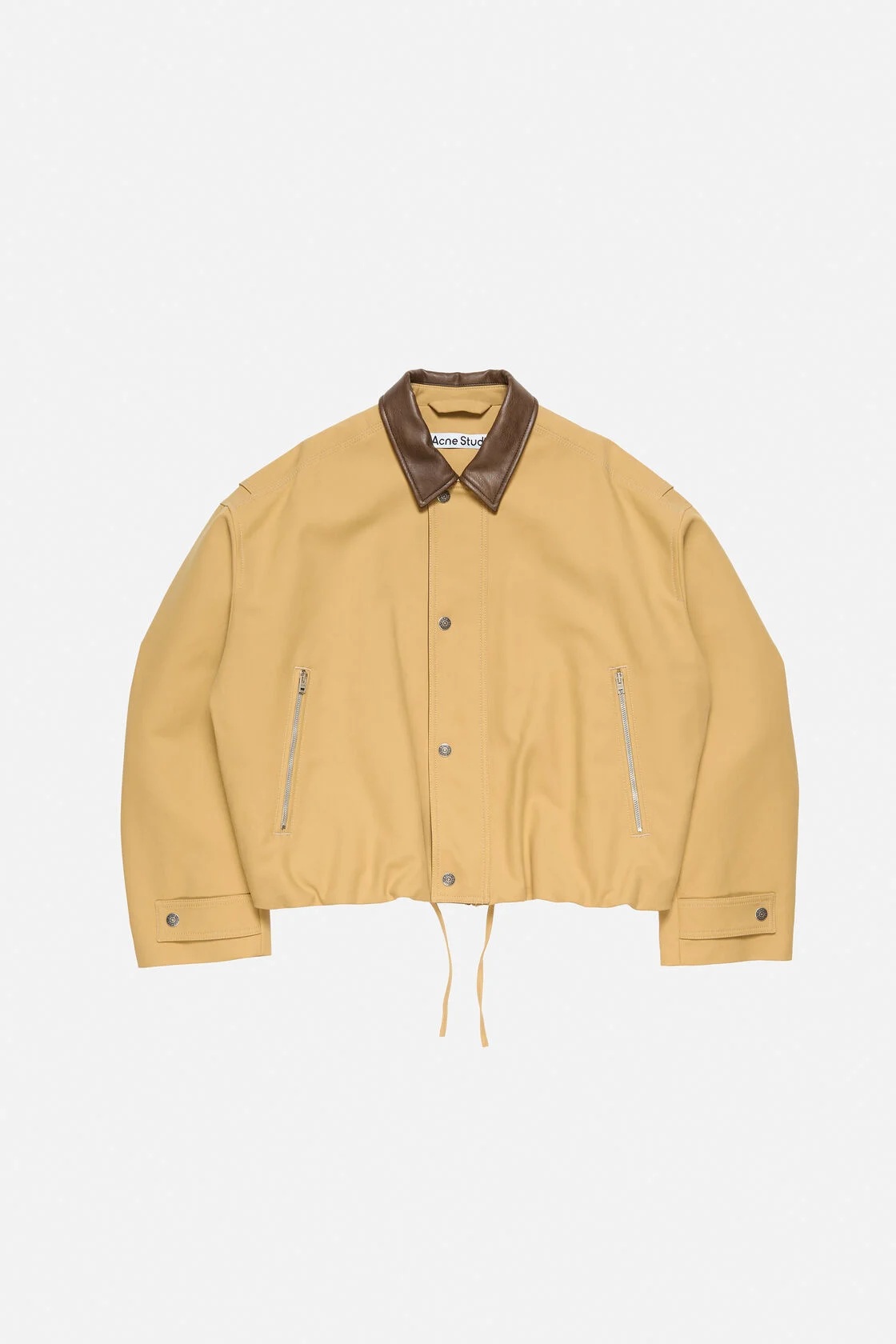ACNE STUDIOS Twill Bomber Jacket in Sand Beige