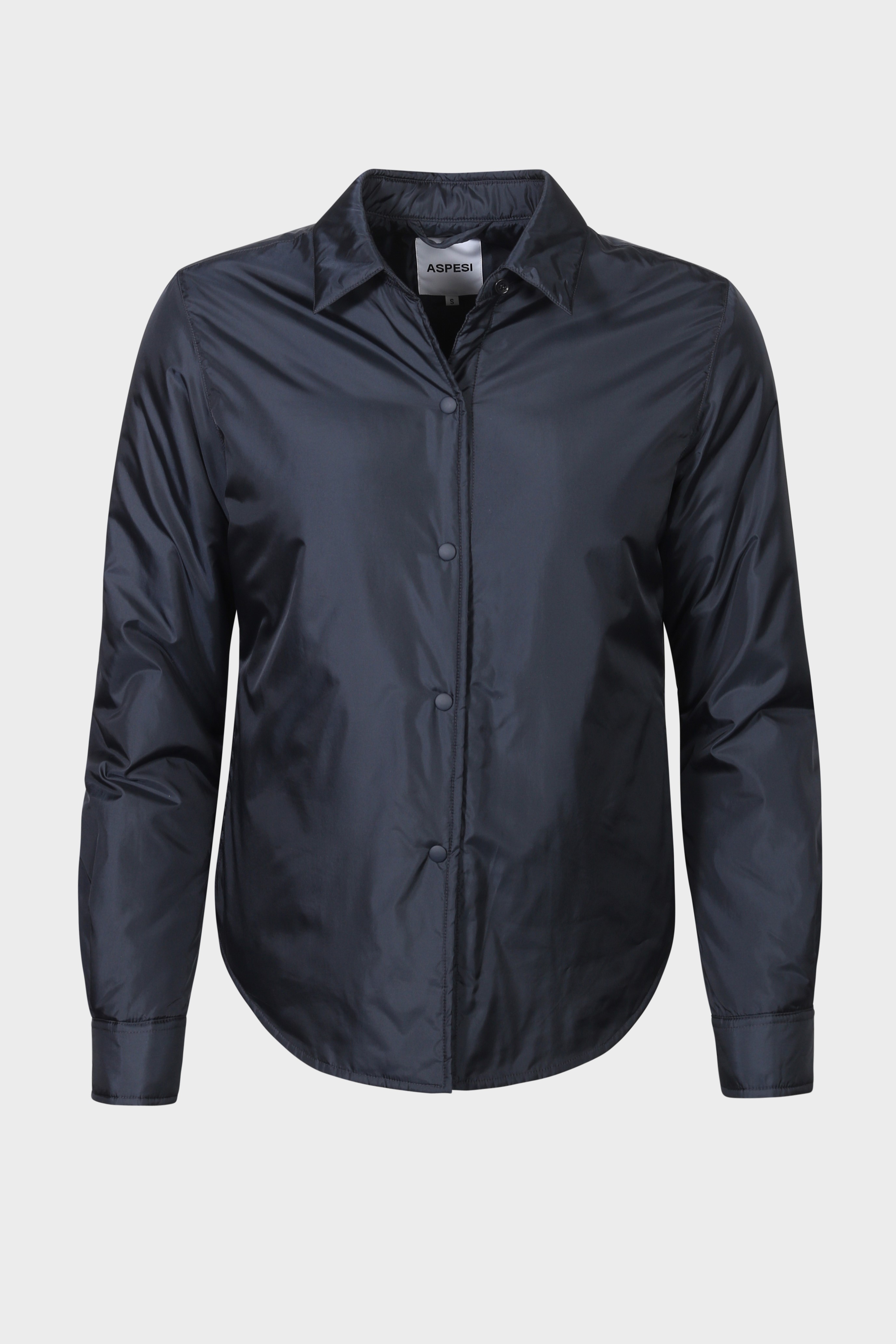 ASPESI Soft Padded Overshirt Glue in Navy XS