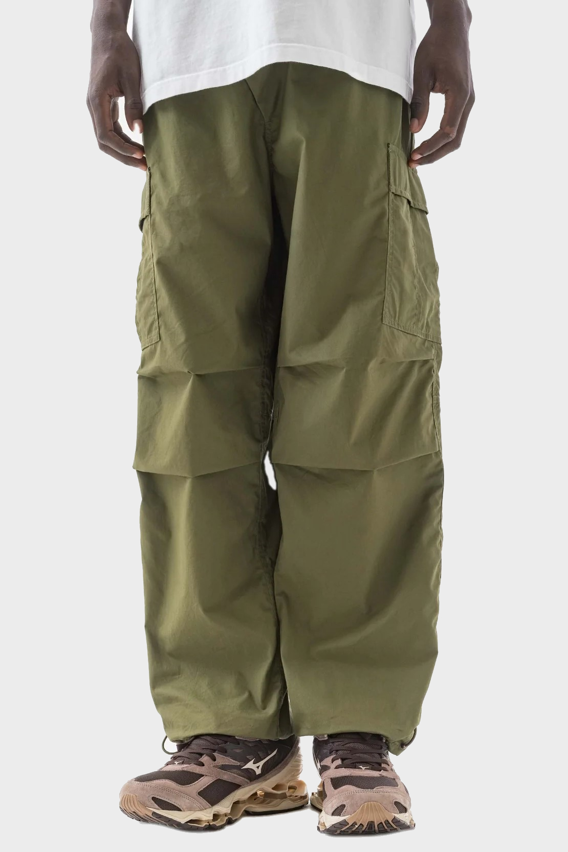 MAHARISHI 5307 Asym Light Cargo Track Pant in Olive