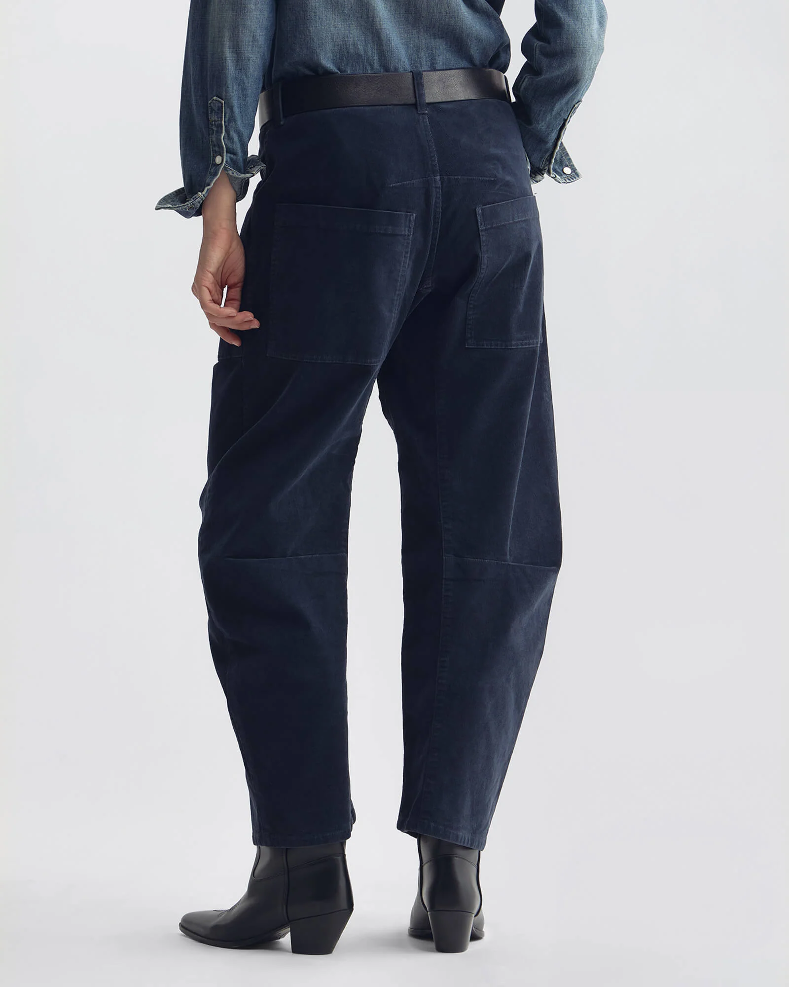 NILI LOTAN Shon Corduroy Pant in Service Blue