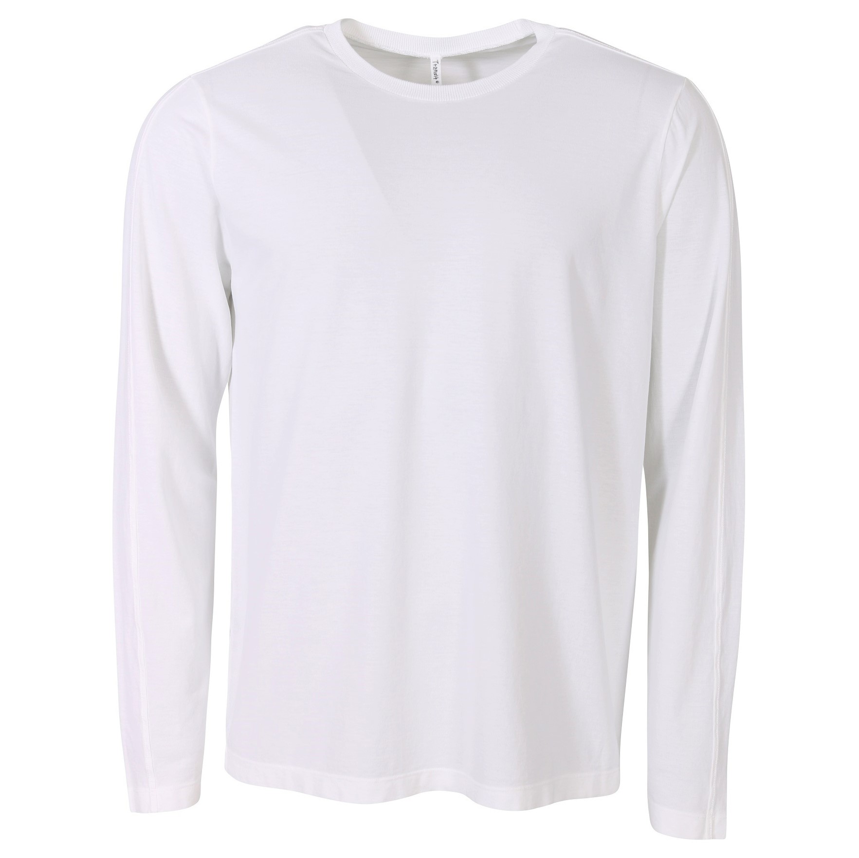 TRANSIT UOMO Light Cotton Longsleeve in Optical White 3XL