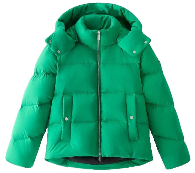 WOOLRICH Alsea Short Down Puffer Jacket in Green