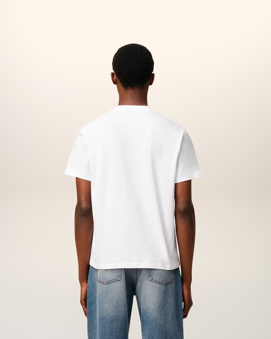 AMI PARIS de Coeur Classic Fit T-Shirt in White