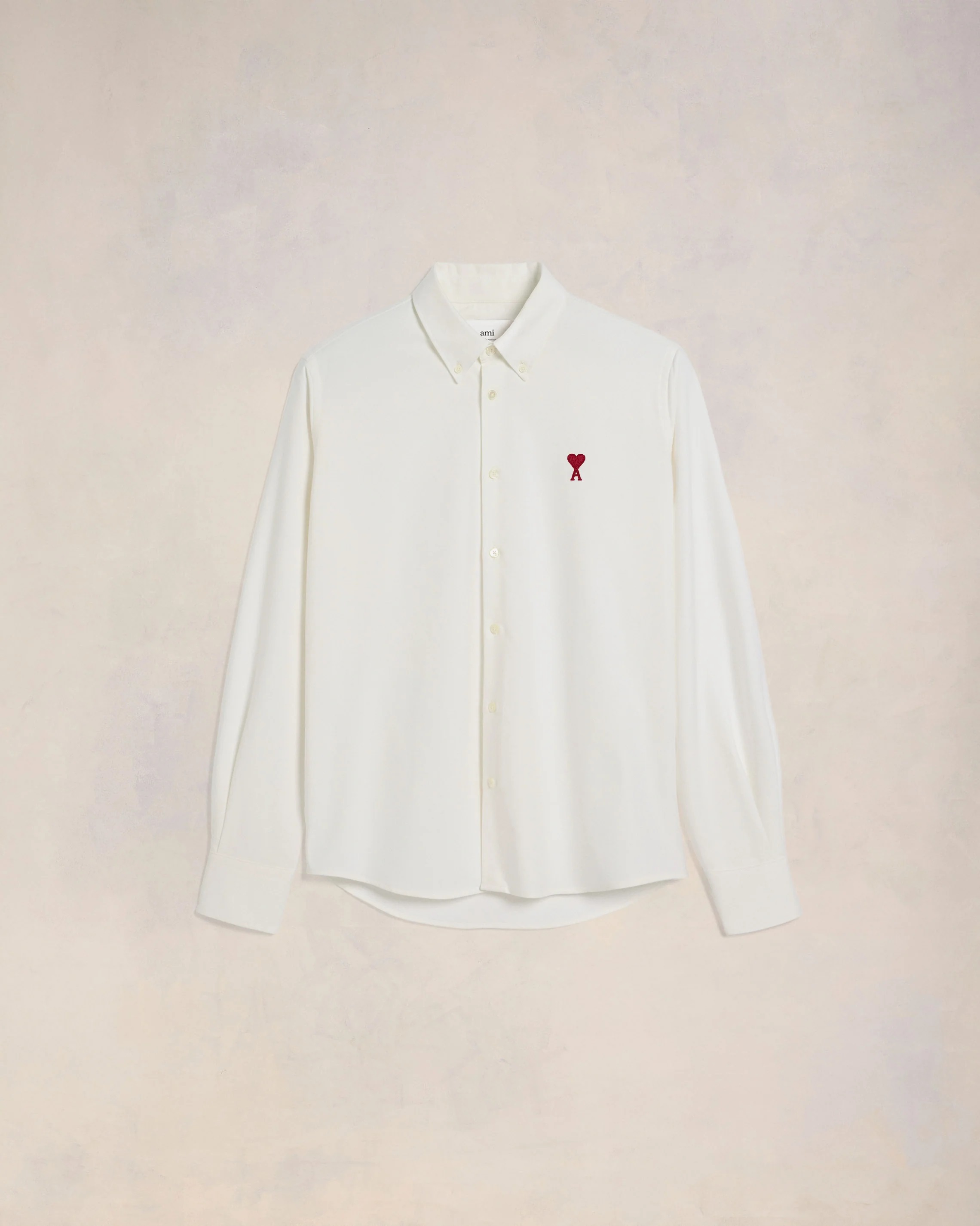 AMI PARIS Classic Fit Oxford Shirt in Natural White XXS