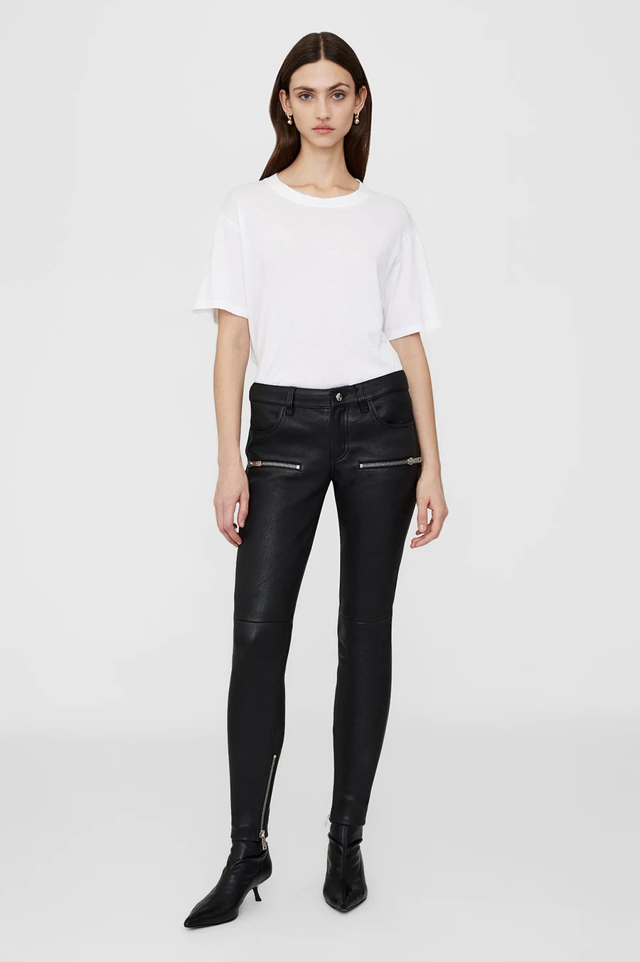 ANINE BING Remy Leather Pant in Black