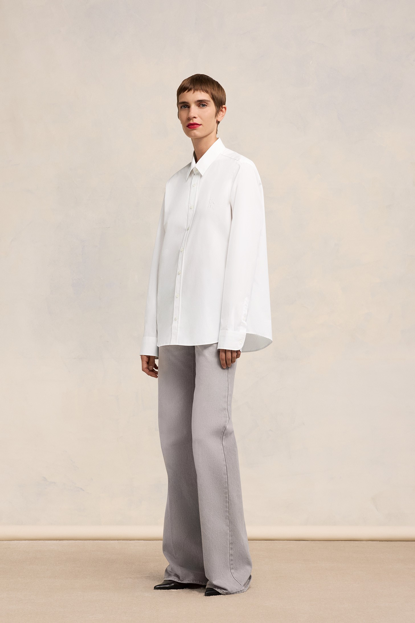 AMI PARIS de Coeur Classic Shirt in White