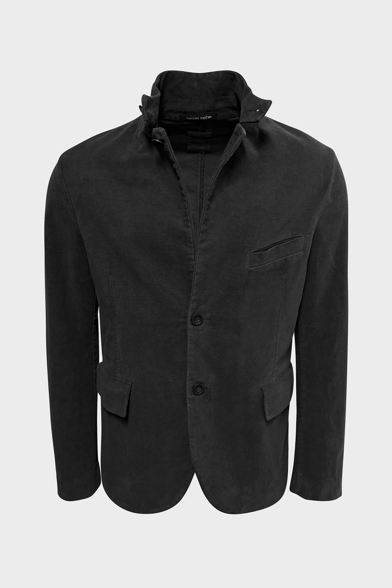 HANNES ROETHER Velvet Jacket in Grey HANNES ROETHER Velvet Jacket in Grey