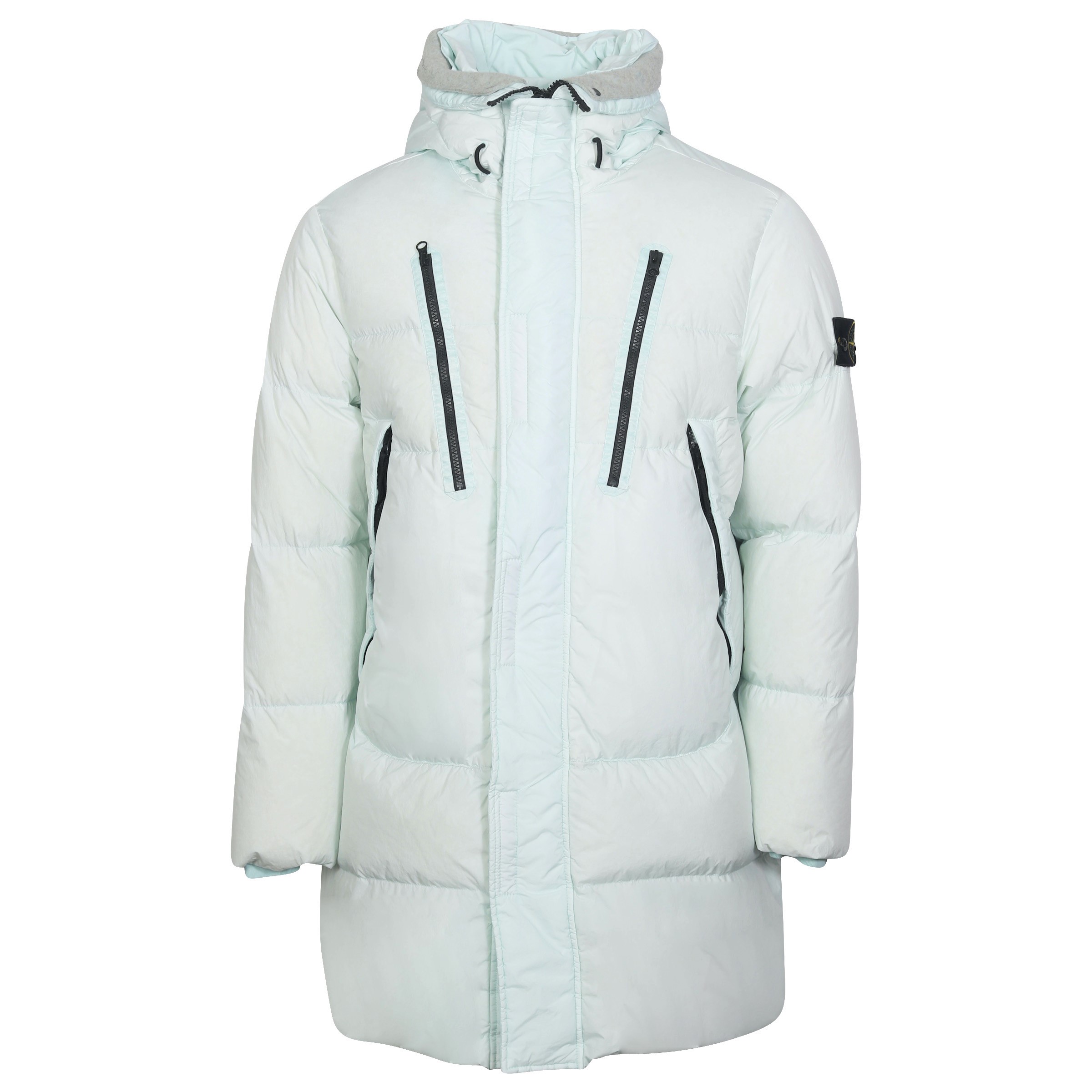 Stone Island Garment Dyed Crincle Reps Ny Down Parka in Light Turquoise
