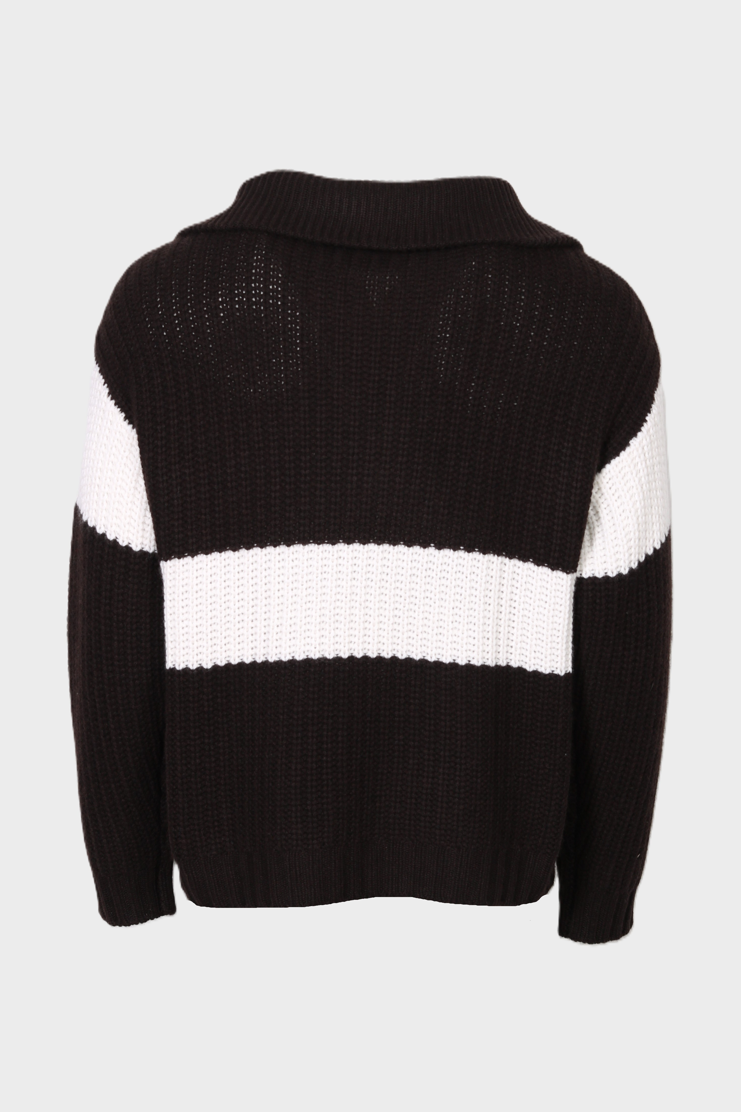 LISA YANG Rafferty Zip Sweater in Dark Oak