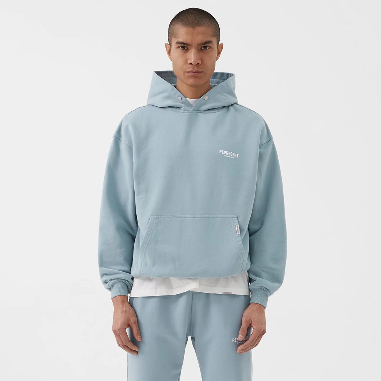 REPRESENT Owners Club Hoodie in Powder Blue L