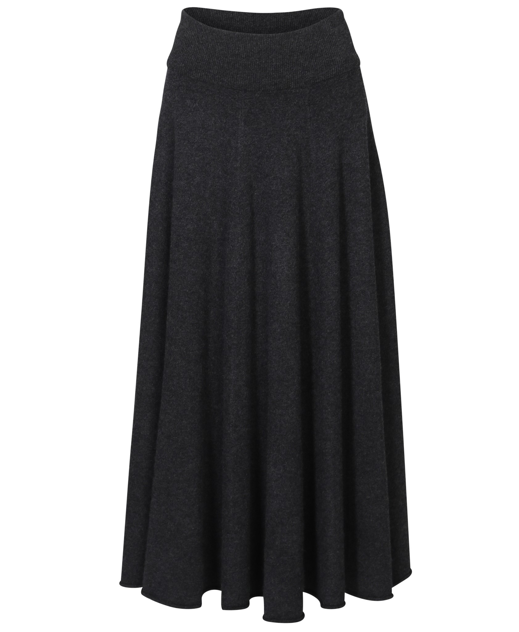 EXTREME CASHMERE Skirt Twirl No°313 in Dark Grey Melange