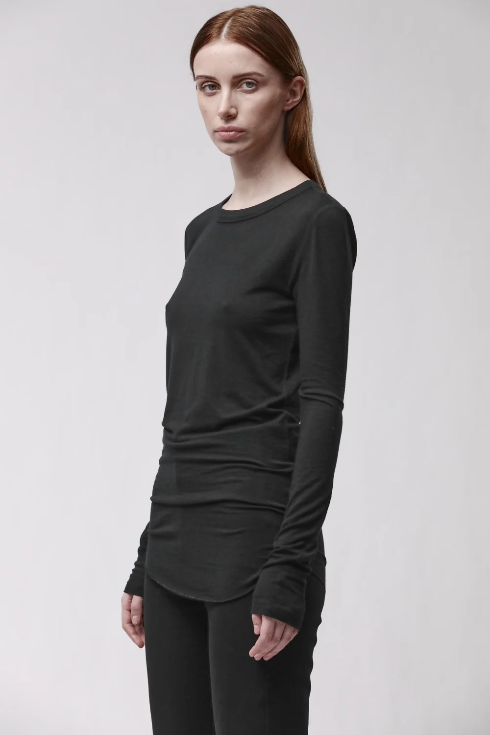 THOM KROM Soft Stretch Longsleeve in Black