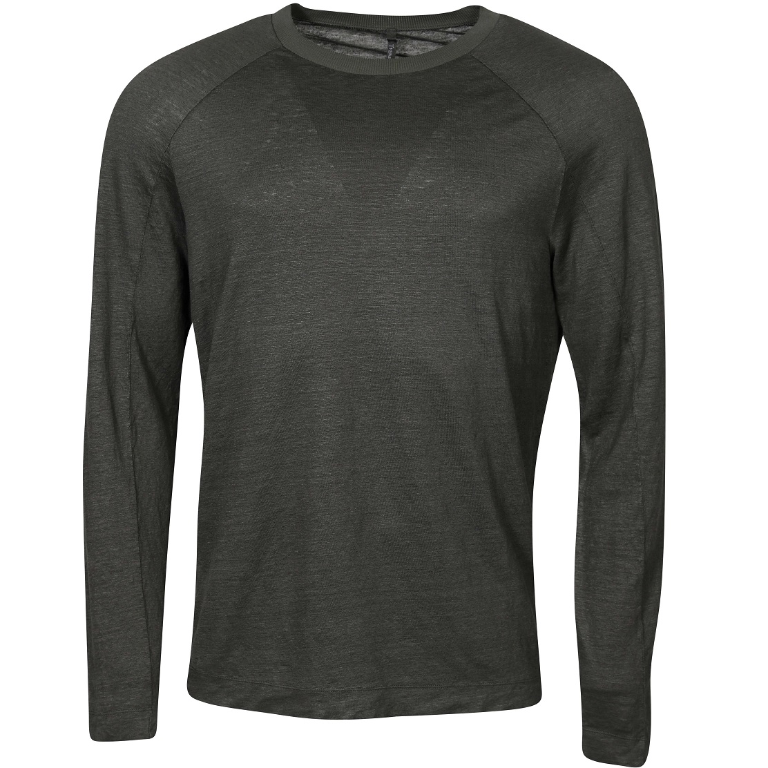 TRANSIT UOMO Hemp Longsleeve in Black Forest M