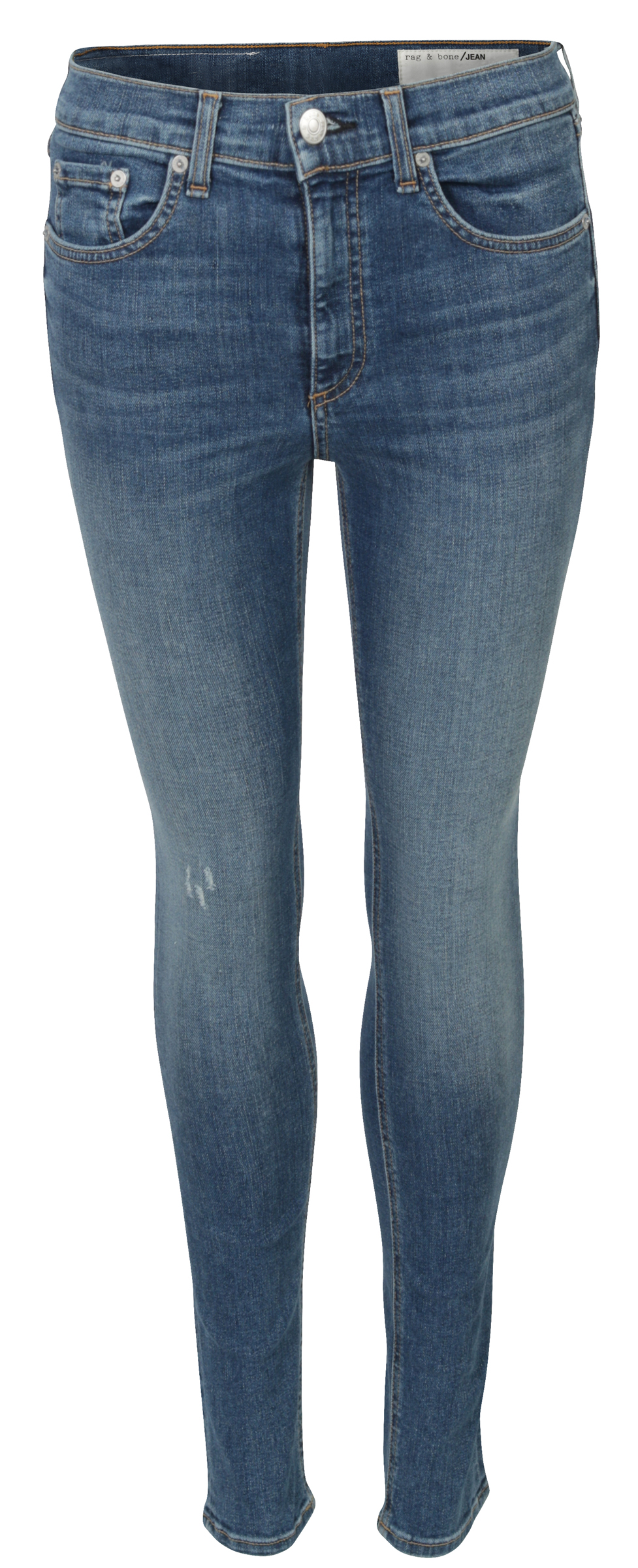 Rag & Bone High Rise Skinny mittelblau