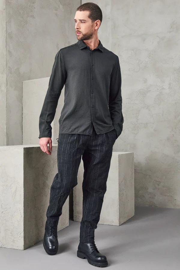 TRANSIT UOMO Super Soft Shirt in Dark Grey