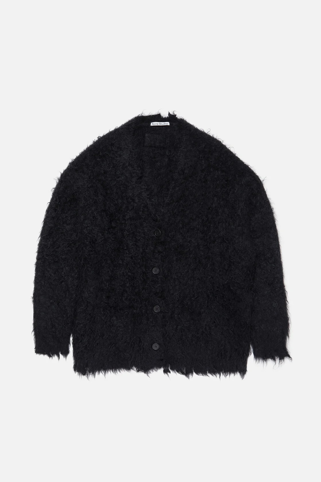 ACNE STUDIOS Fluffy Cardigan in Black