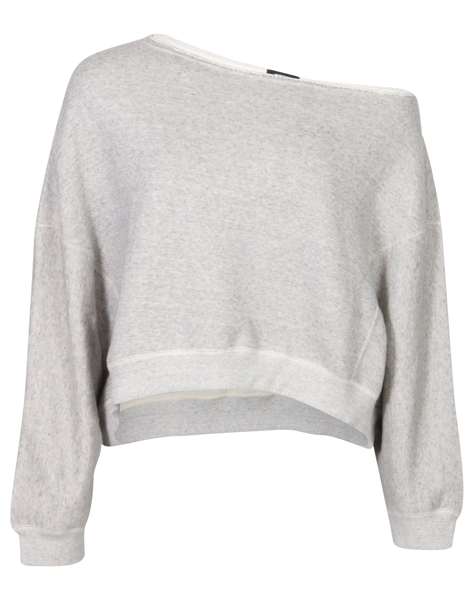 R13 Off Shoulder Sweatshirt Patti Heathergrey