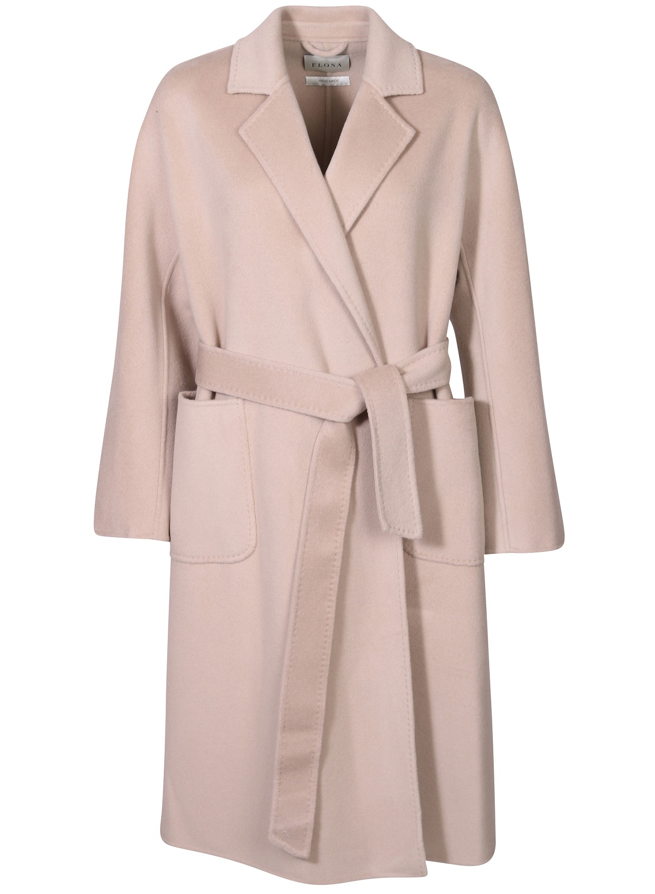 FLONA Wool/Cashmere Coat in Taupe