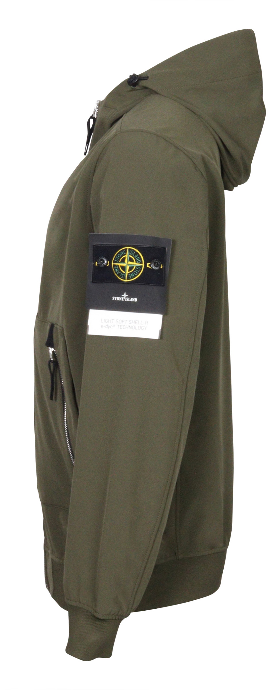Stone Island Hooded Light Soft Shell Jacket Olive