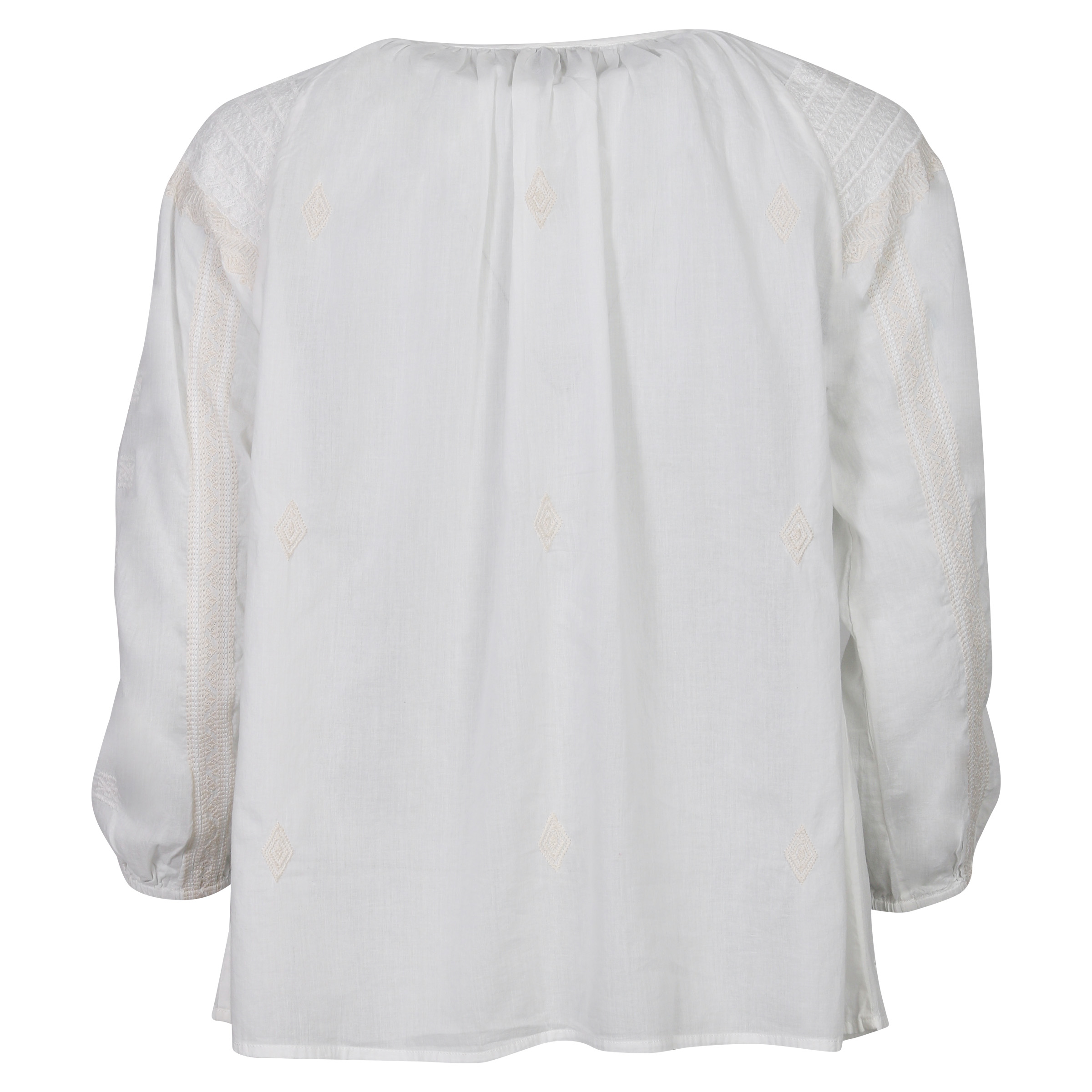 Nili Lotan Embroidered Gina Blouse Ivory/White