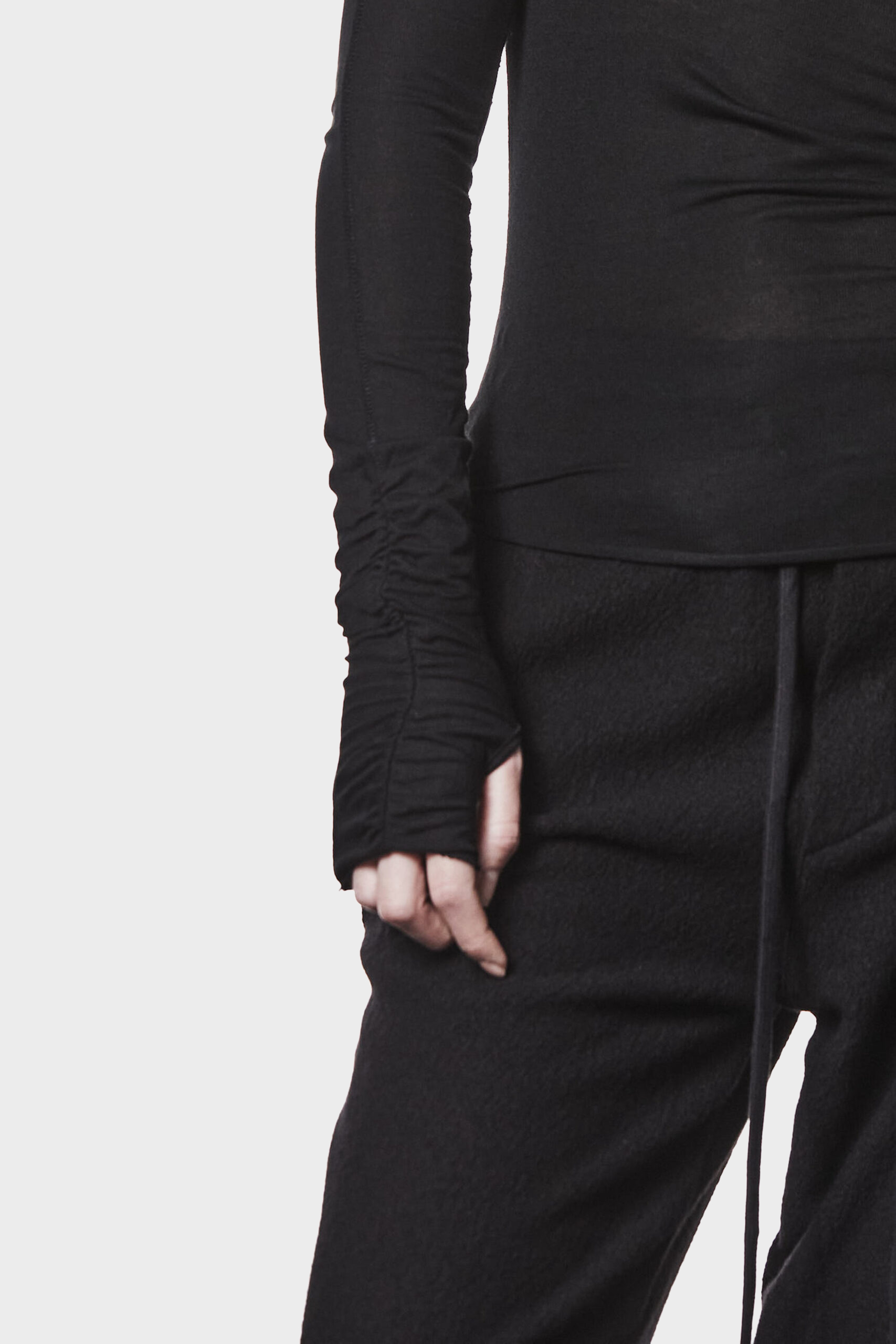 THOM KROM One-Shoulder Top in Black